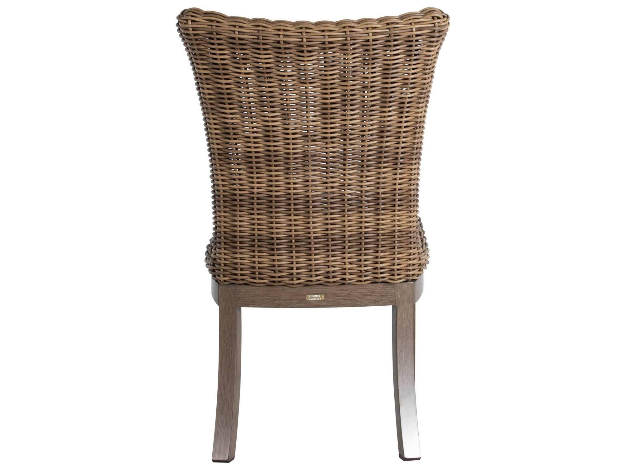 Summer Classics Montecito N-dura Resin Wicker Outdoor Dining Side Chair