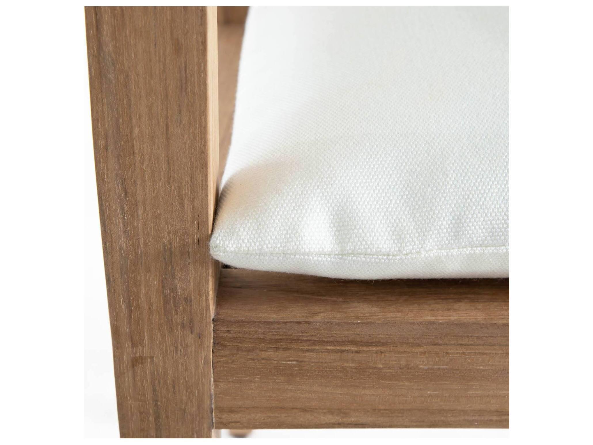 Summer Classics Savannah Teak Natural Extended Back Patio Dining Arm Chair