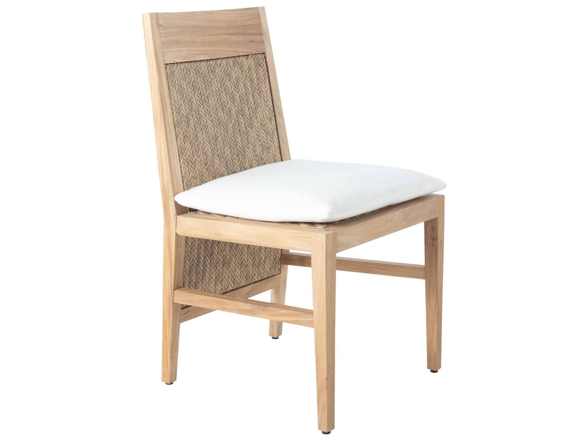 Summer Classics Savannah Teak Natural Extended Back Patio Dining Side Chair