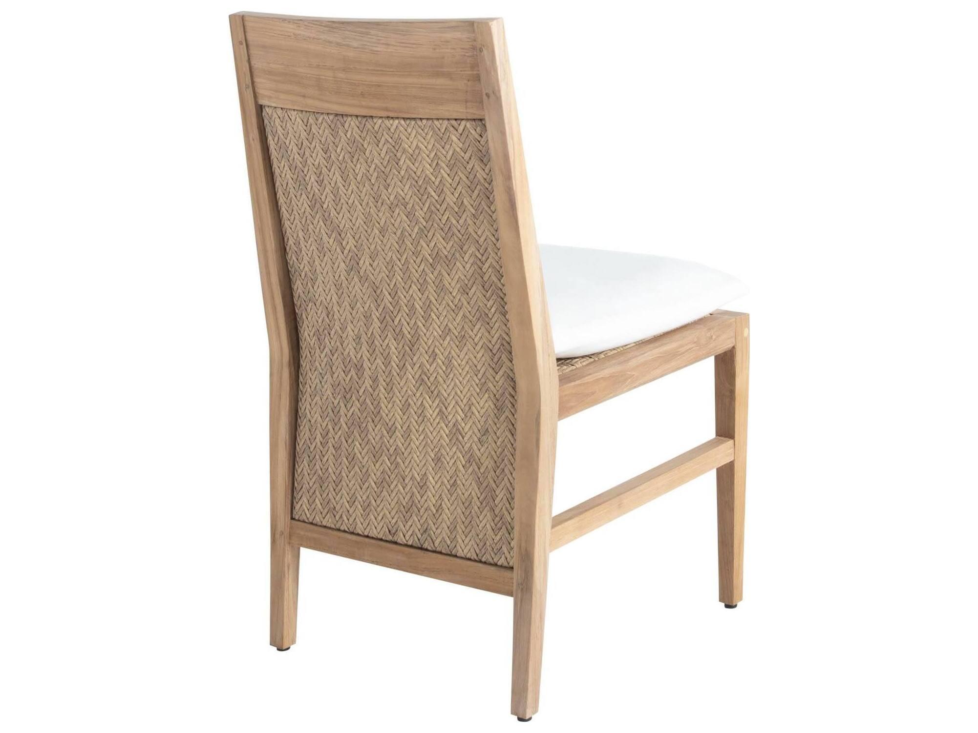Summer Classics Savannah Teak Natural Extended Back Patio Dining Side Chair