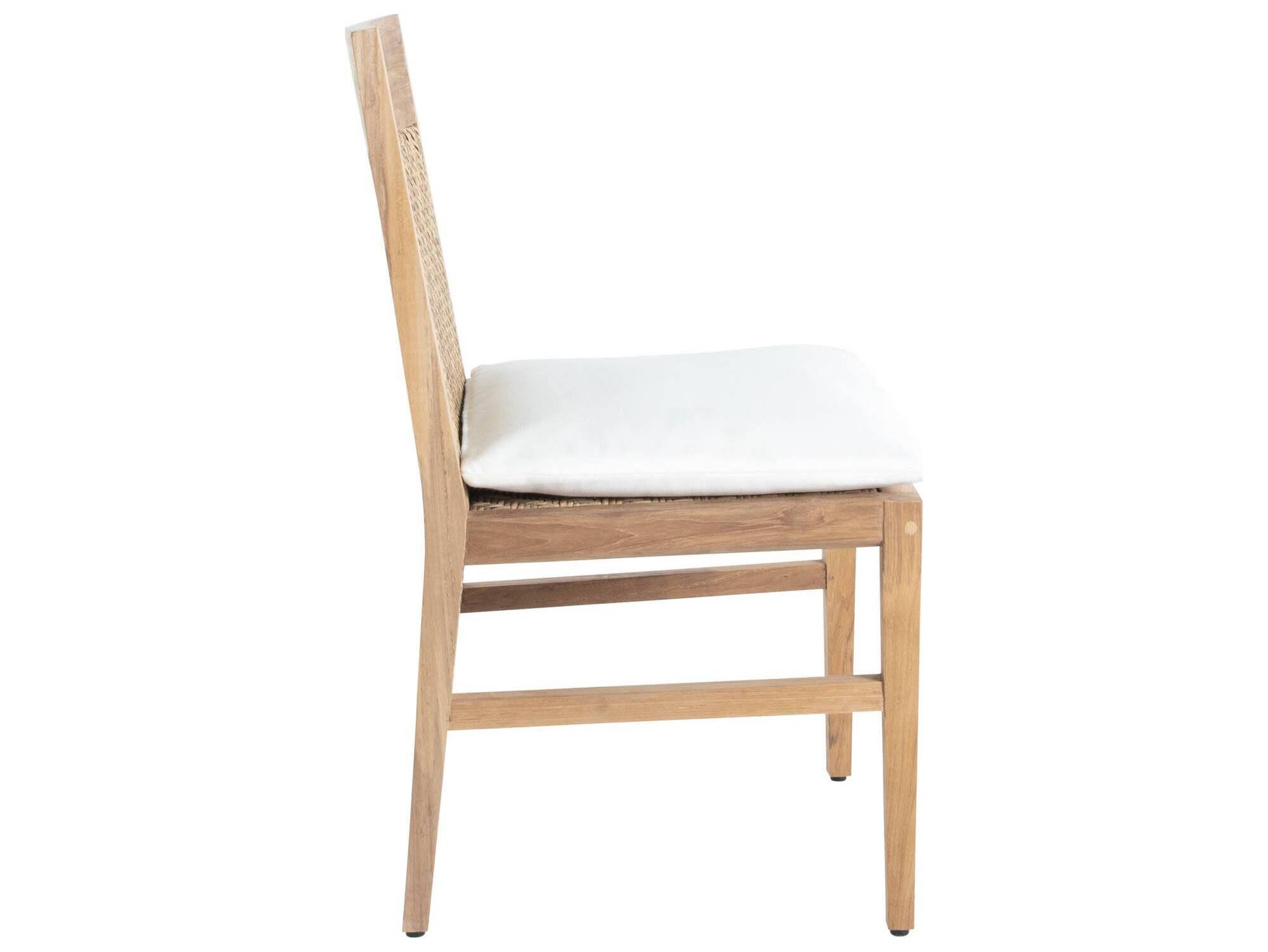 Summer Classics Savannah Teak Natural Extended Back Patio Dining Side Chair