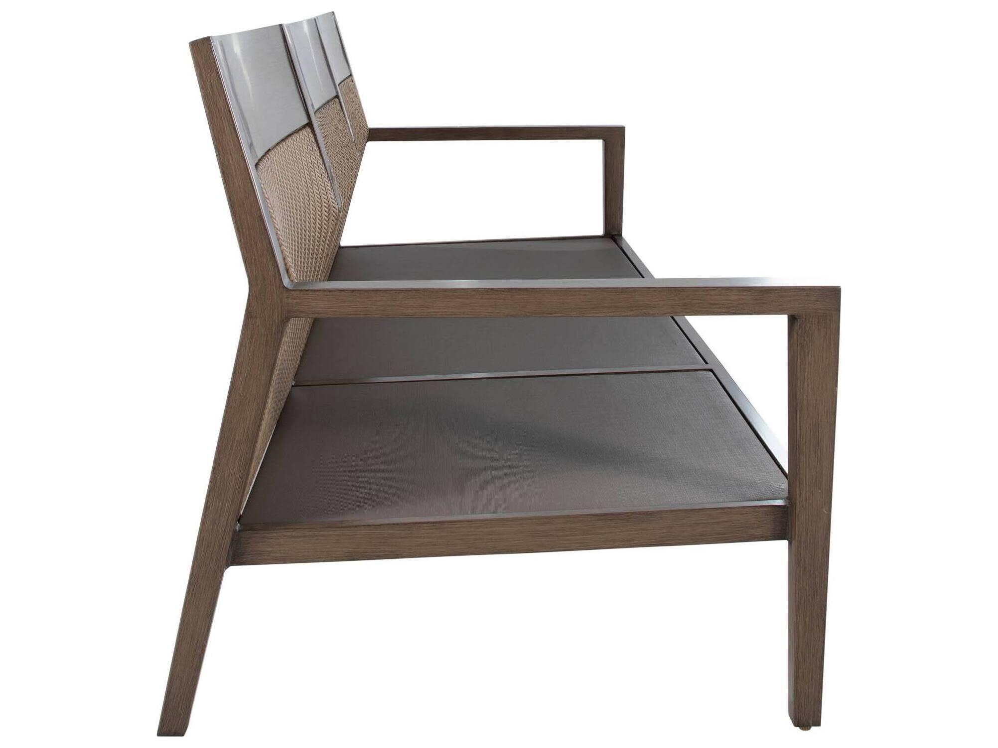 Summer Classics Savannah Aluminum N-Dura Resin Wicker Oak/Raffia Outdoor Patio Sofa