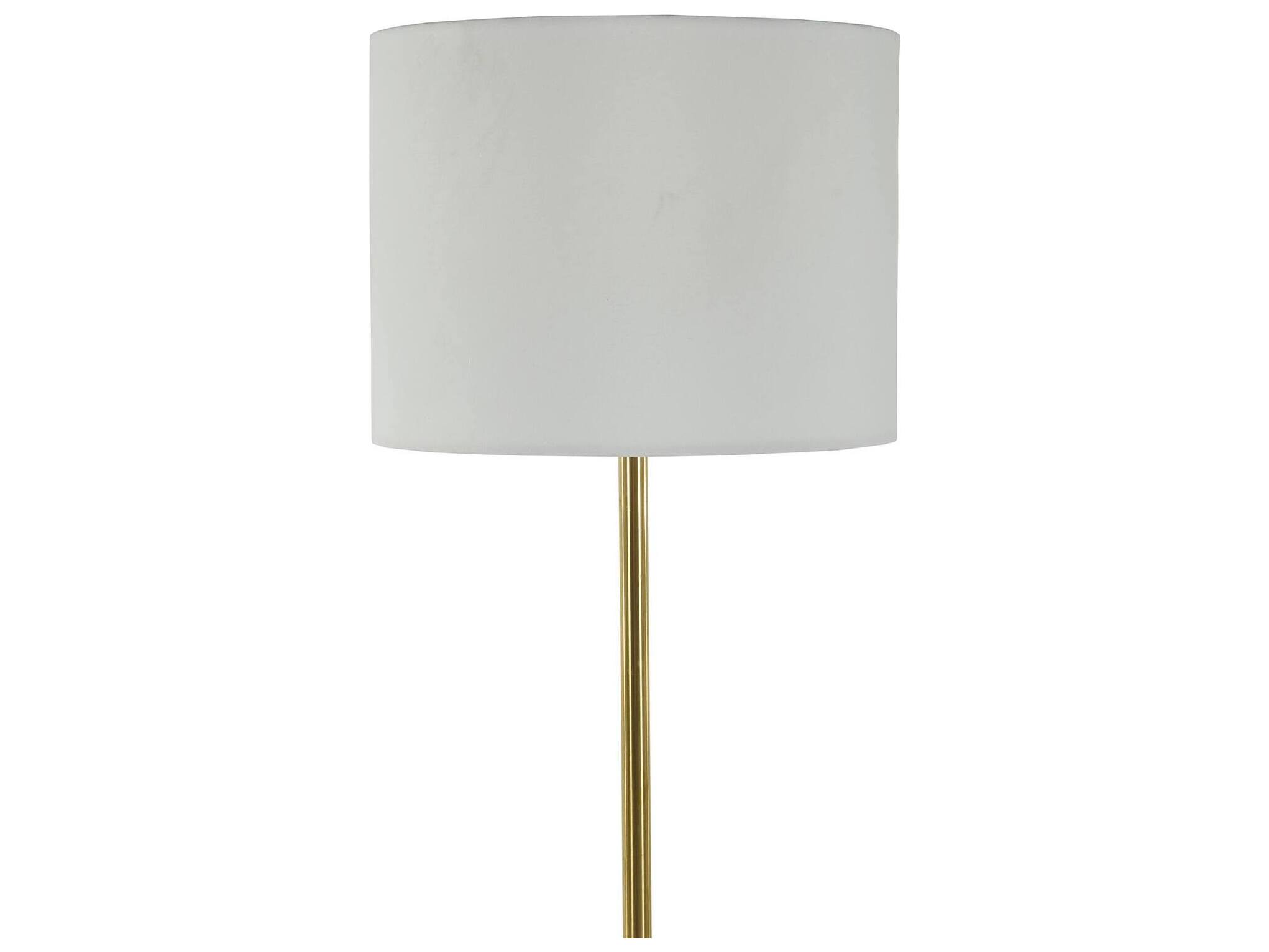 Summer Classics Gifford Iron Brass/Black Marble Floor Lamp
