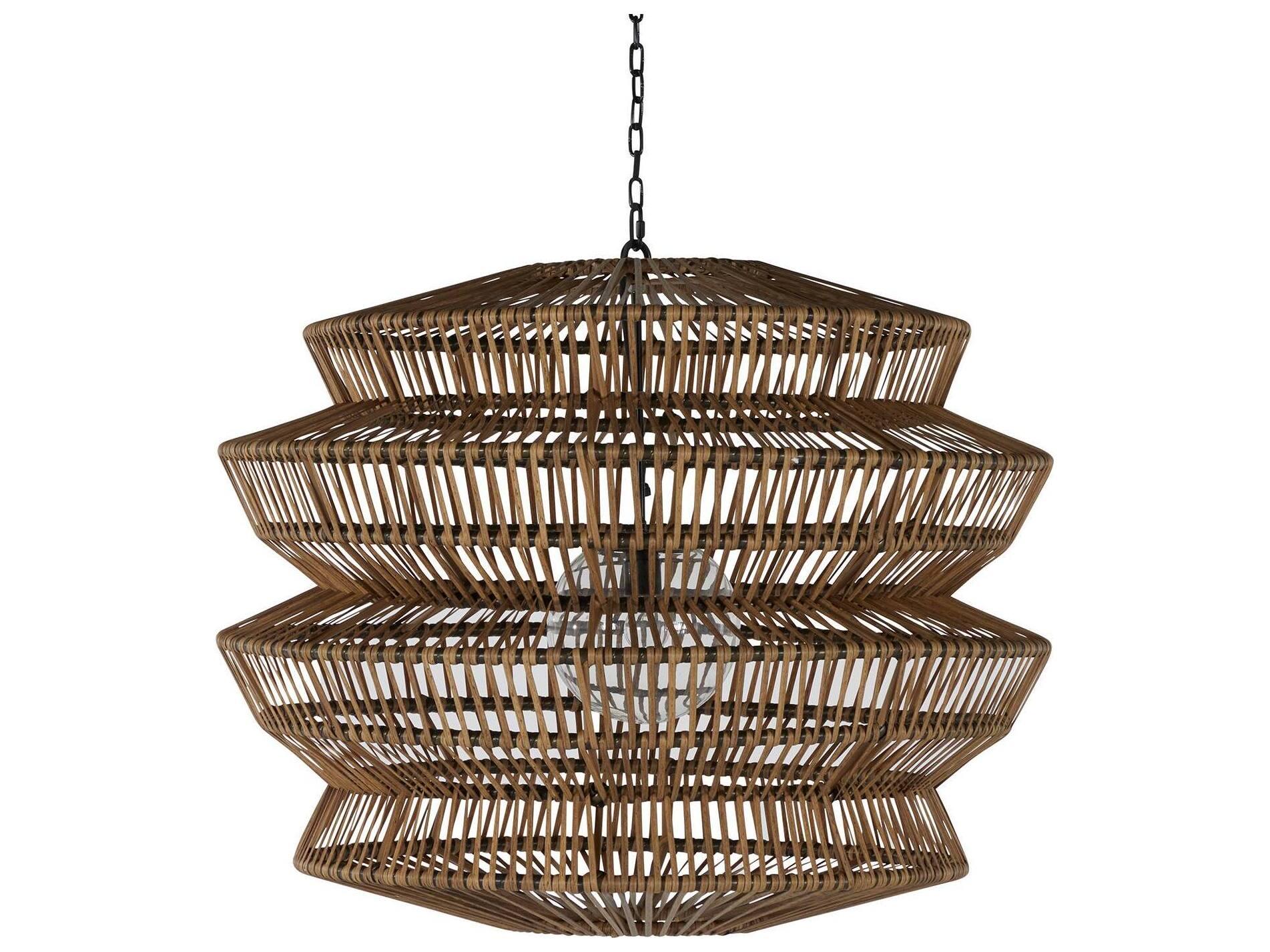 Summer Classics Mckenna Resin Rattan Onyx Outdoor Large Chandelier