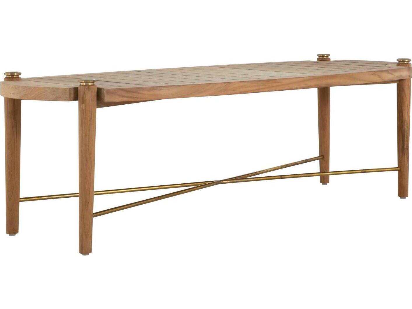 Summer Classics Pacifica Natural Teak Rectangular Outdoor Patio Coffee Table
