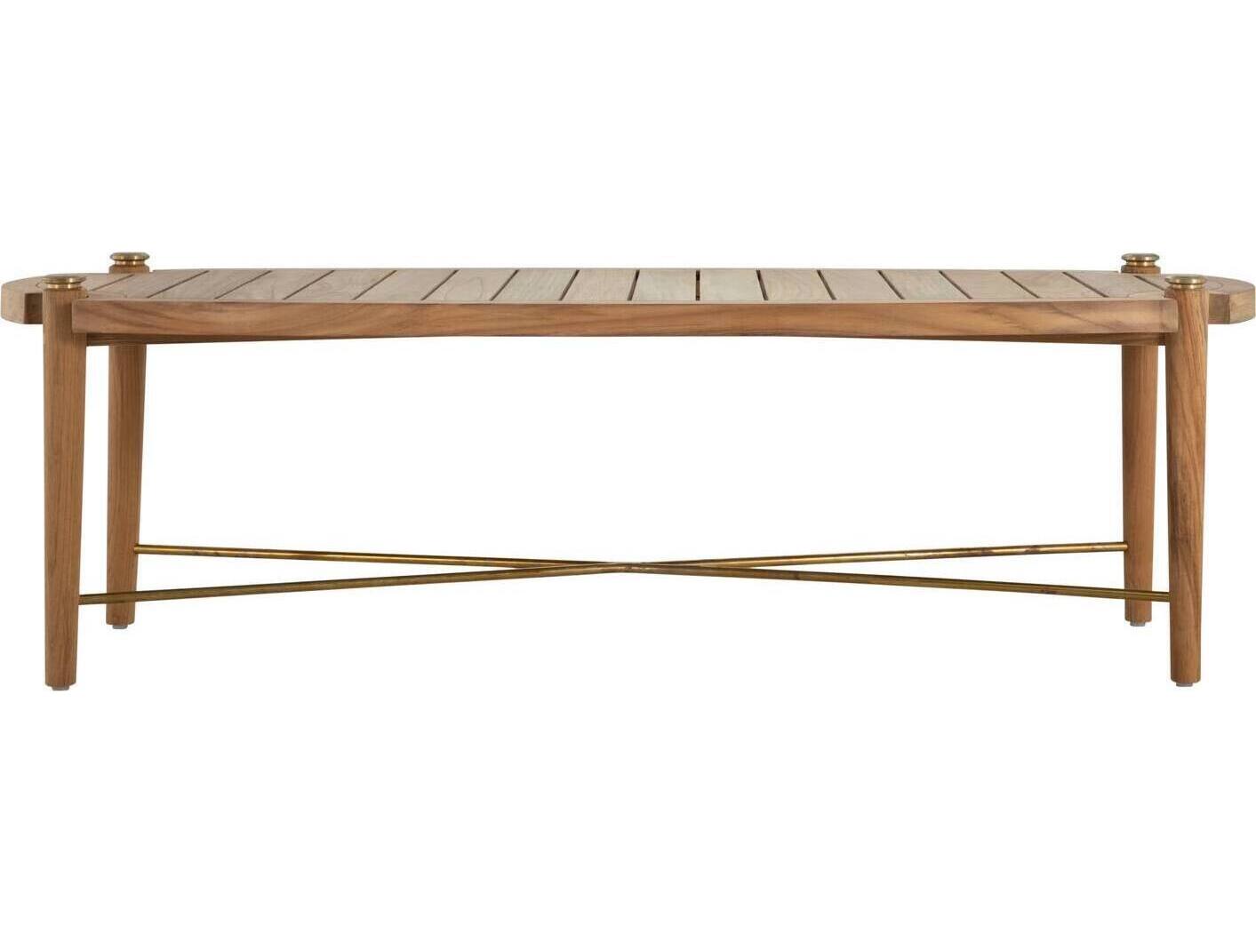 Summer Classics Pacifica Natural Teak Rectangular Outdoor Patio Coffee Table