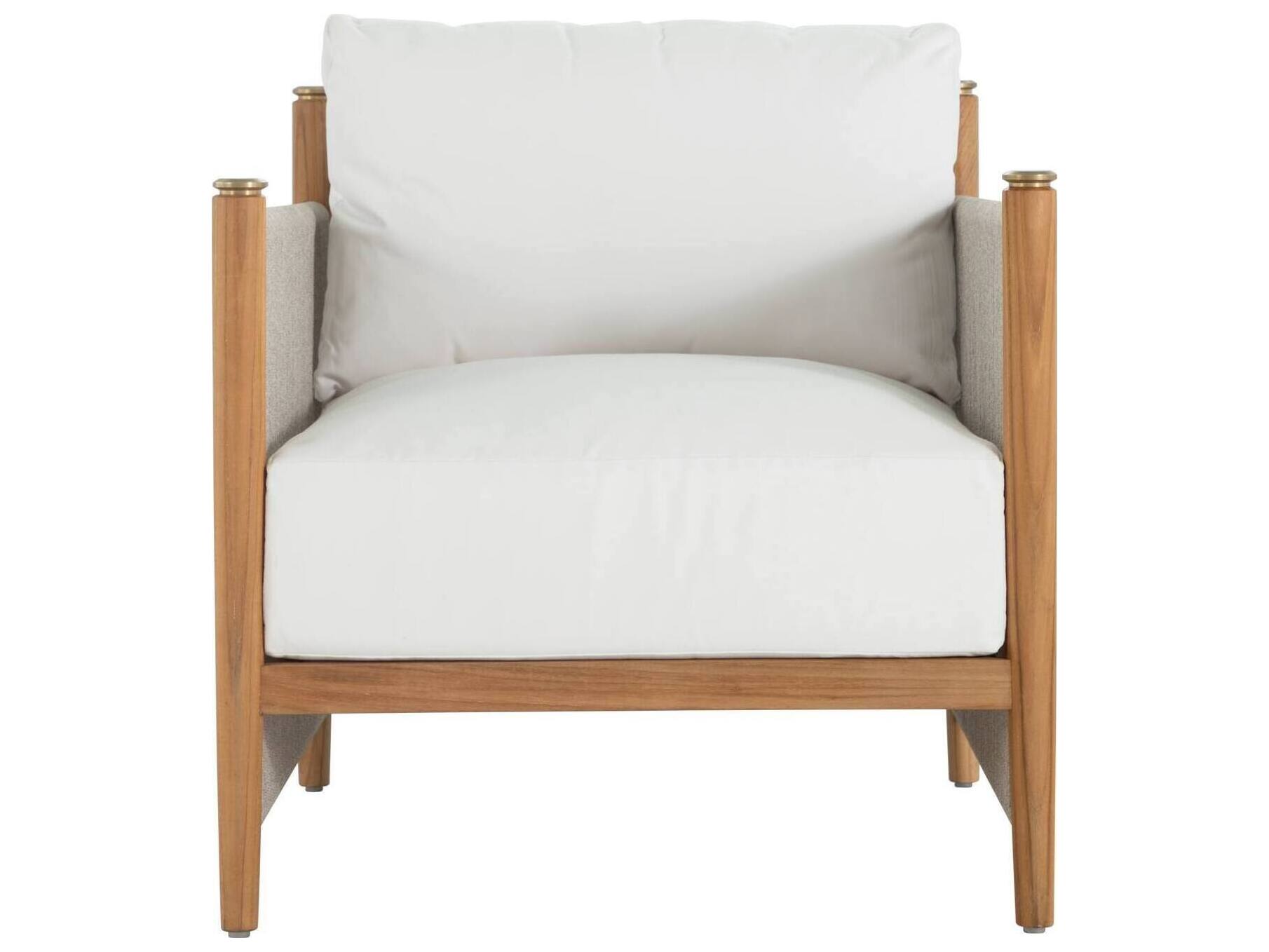 Summer Classics Pacifica Cushion Natural Teak Rope Outdoor Patio Lounge Chair