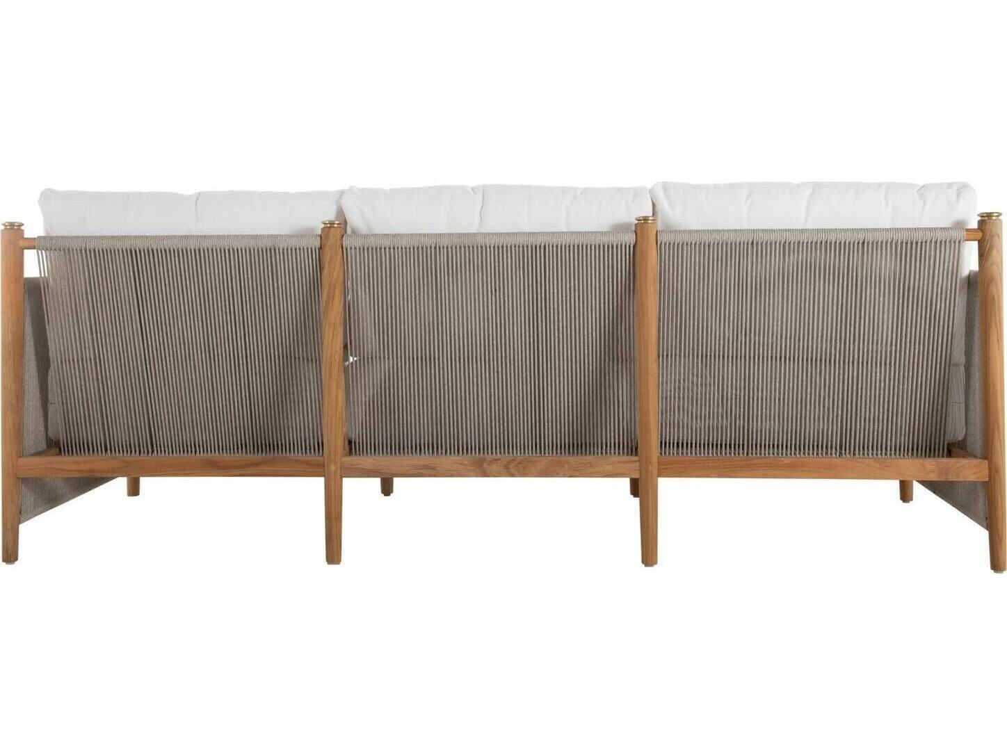 Summer Classics Pacifica Cushion Natural Teak Rope Outdoor Sofa