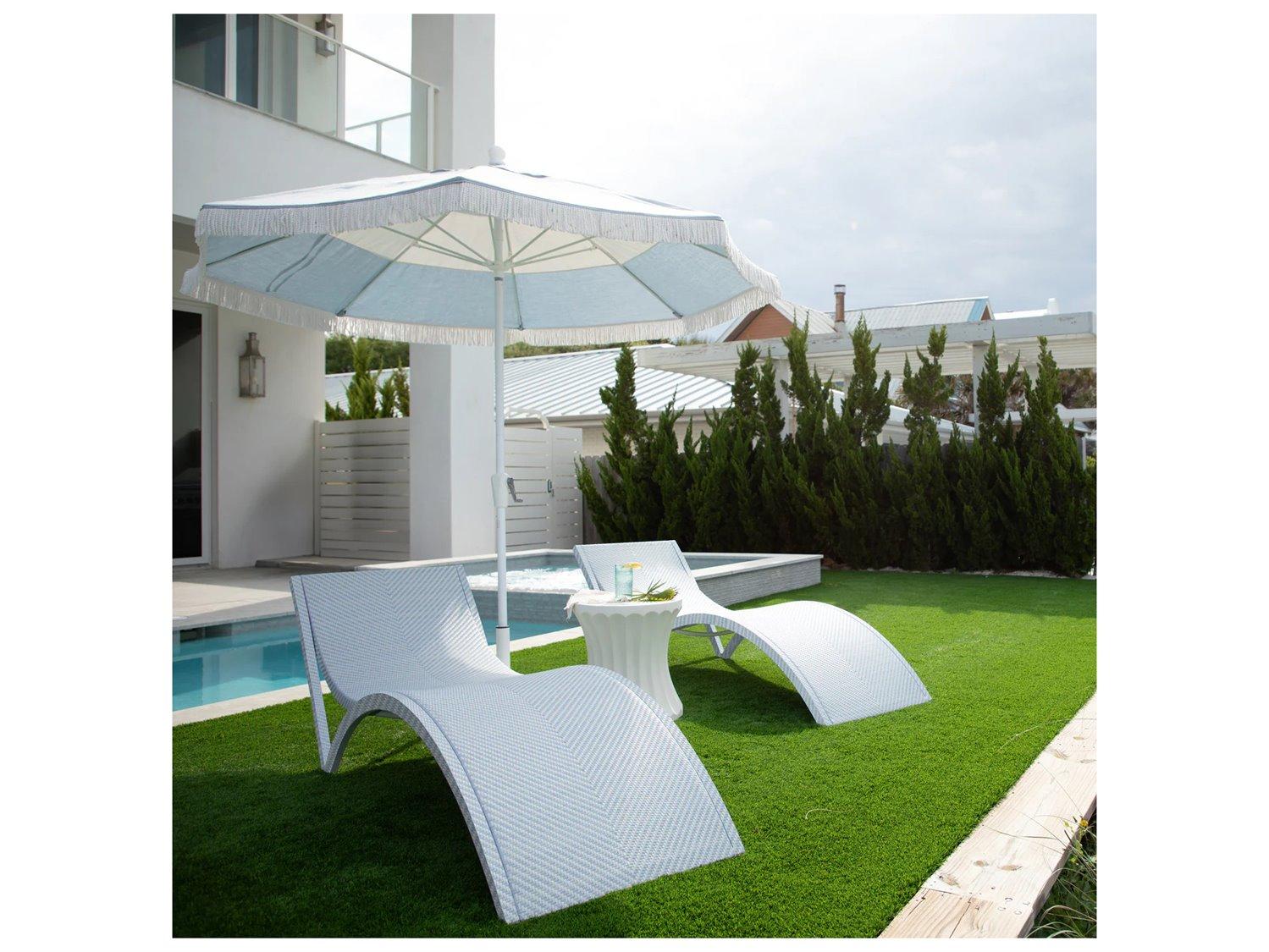 Summer Classics Bari N-Dura Resin Wicker Chaise Lounge