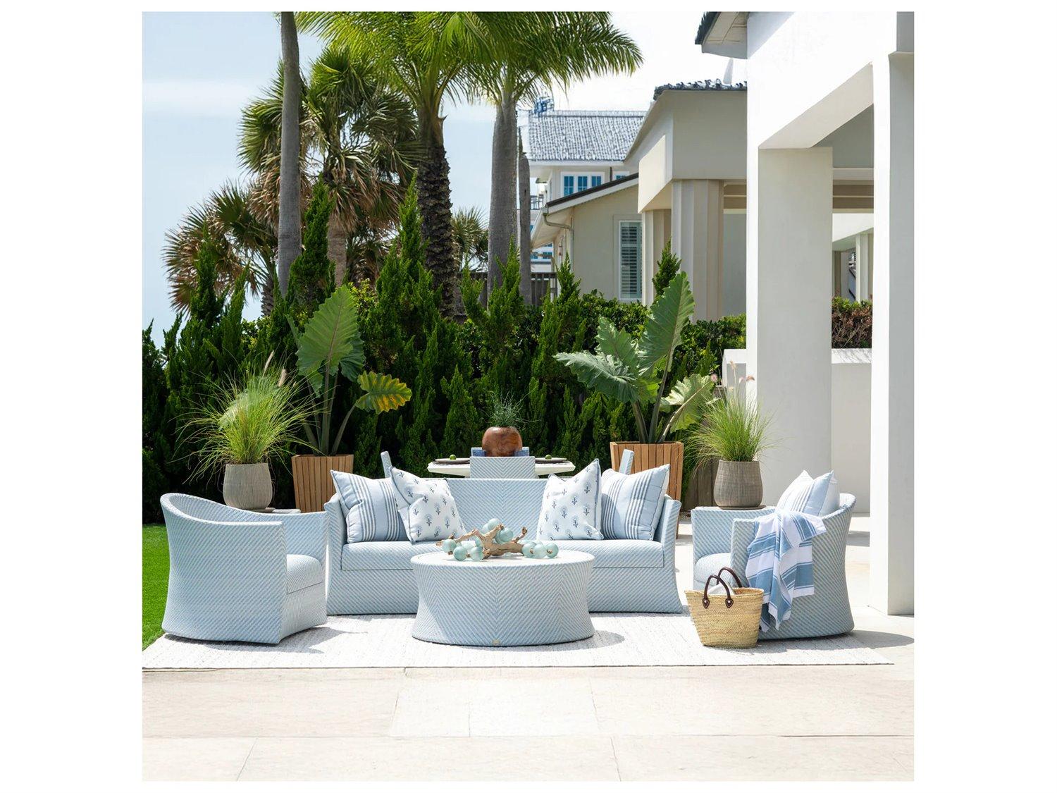 Summer Classics Bari N-Dura Resin Wicker  39.5" Round Coffee Table