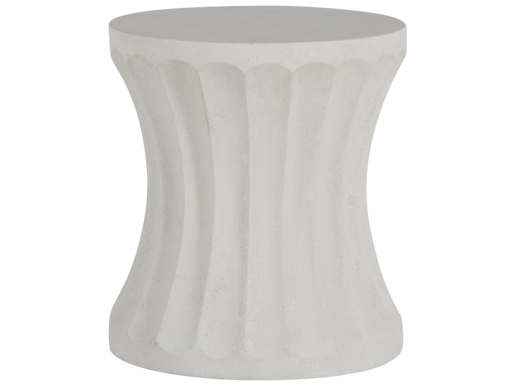 Summer Classics Cast Stone Gannet Round Outdoor End Table