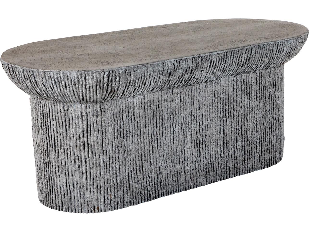 Summer Classics Cast Stone Brant Oval Outdoor Coffee Table