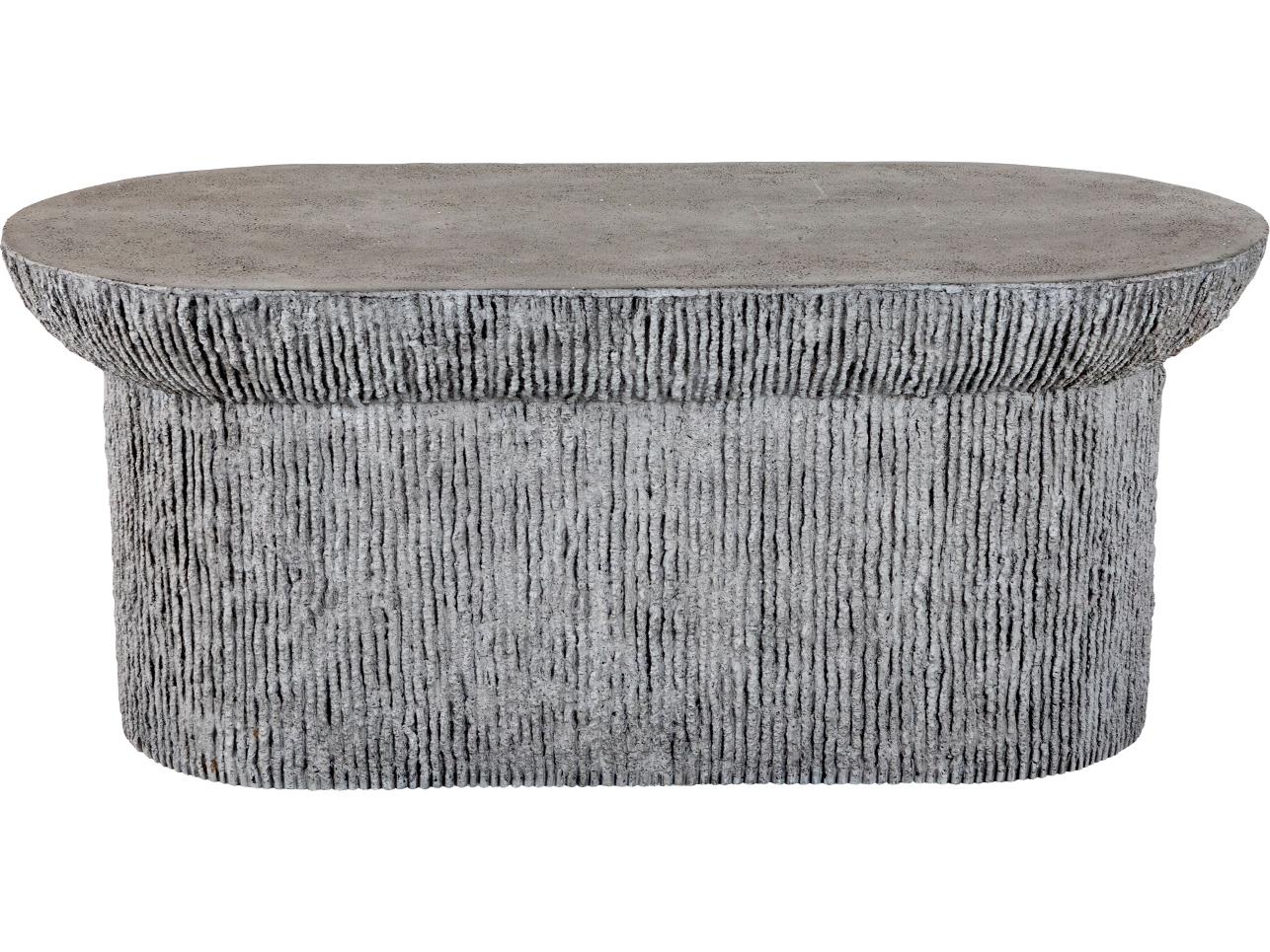 Summer Classics Cast Stone Brant Oval Outdoor Coffee Table