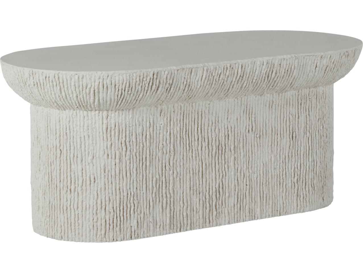 Summer Classics Cast Stone Brant Oval Outdoor Coffee Table