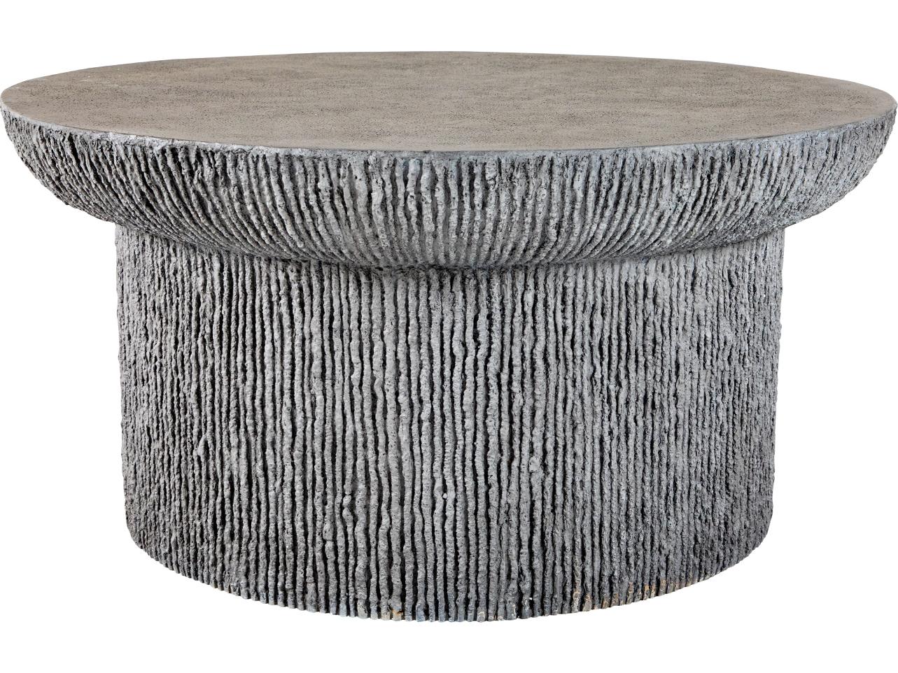 Summer Classics Cast Stone Brant Round Outdoor Patio Coffee Table