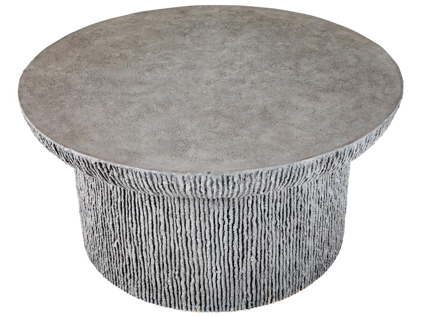 Summer Classics Cast Stone Brant Round Outdoor Patio Coffee Table