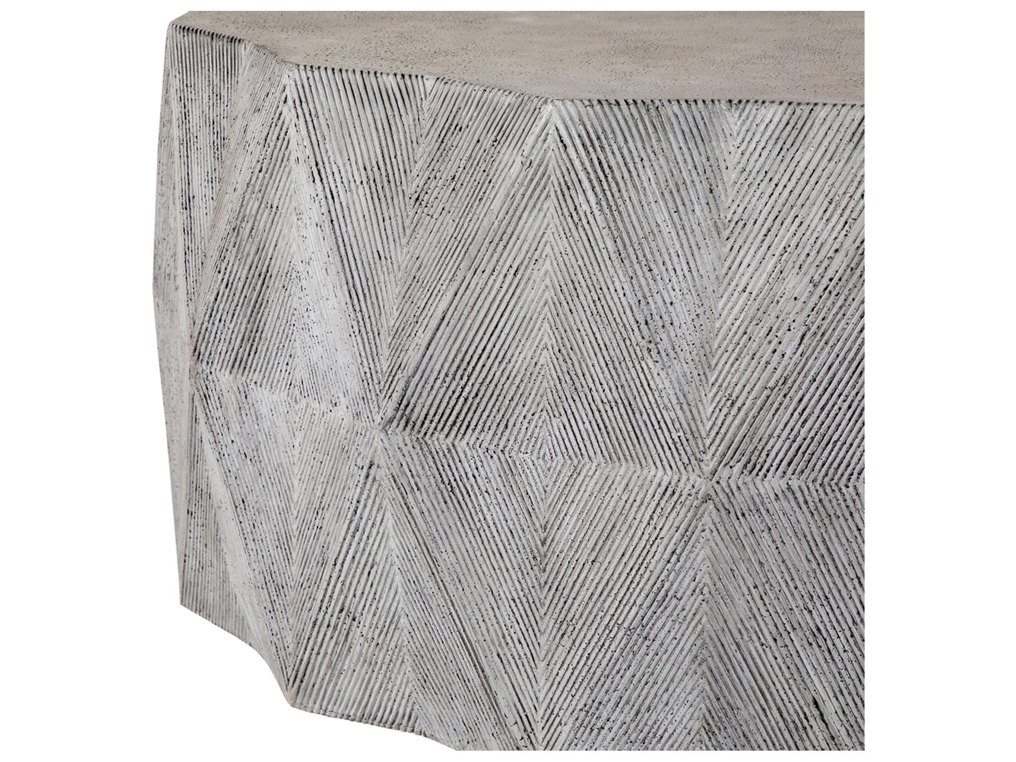 Summer Classics Cast Stone Mandarin Round Patio Coffee Table