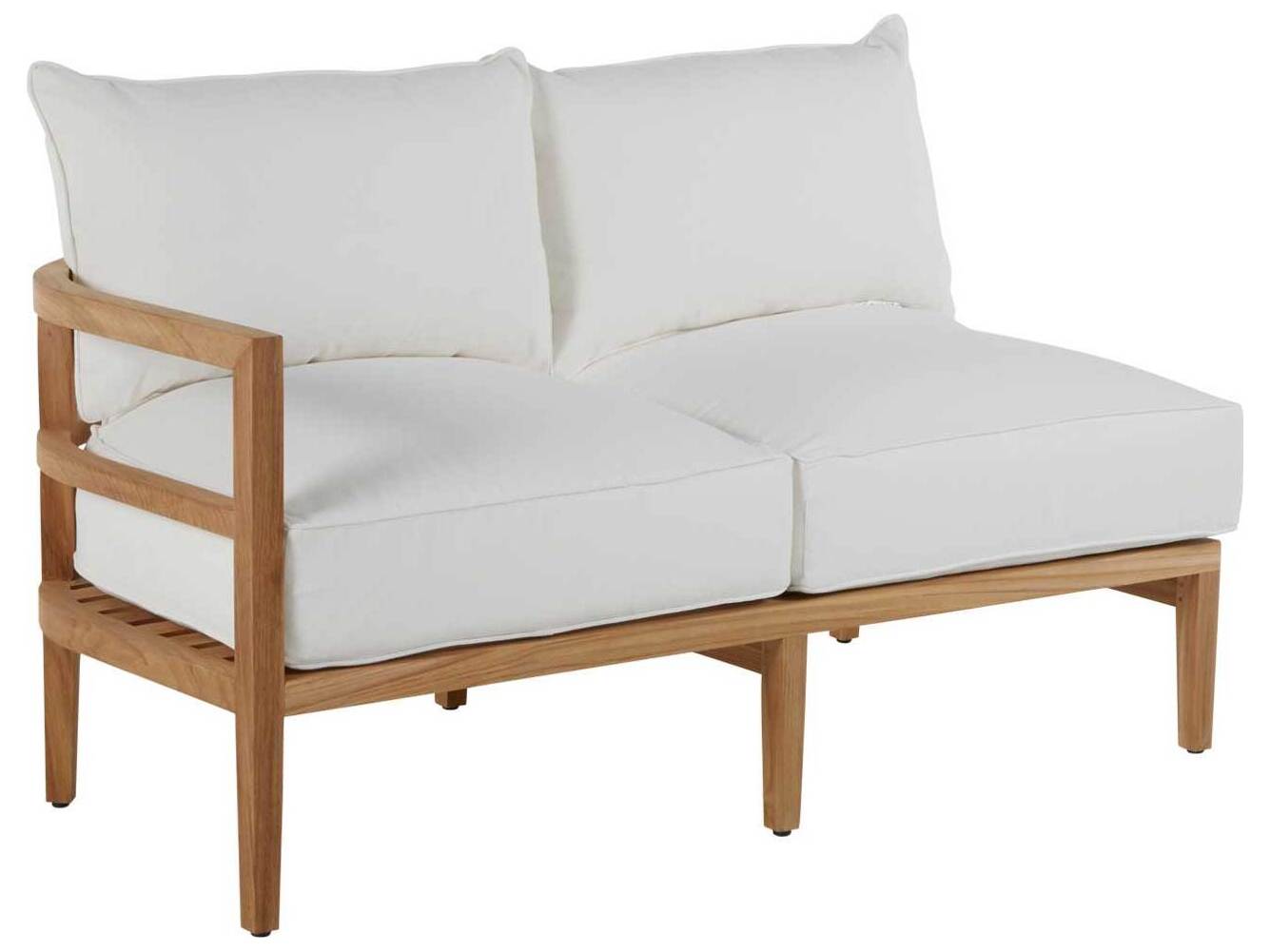 Summer Classics Santa Barbara Teak Natural Left Arm Facing Patio Loveseat