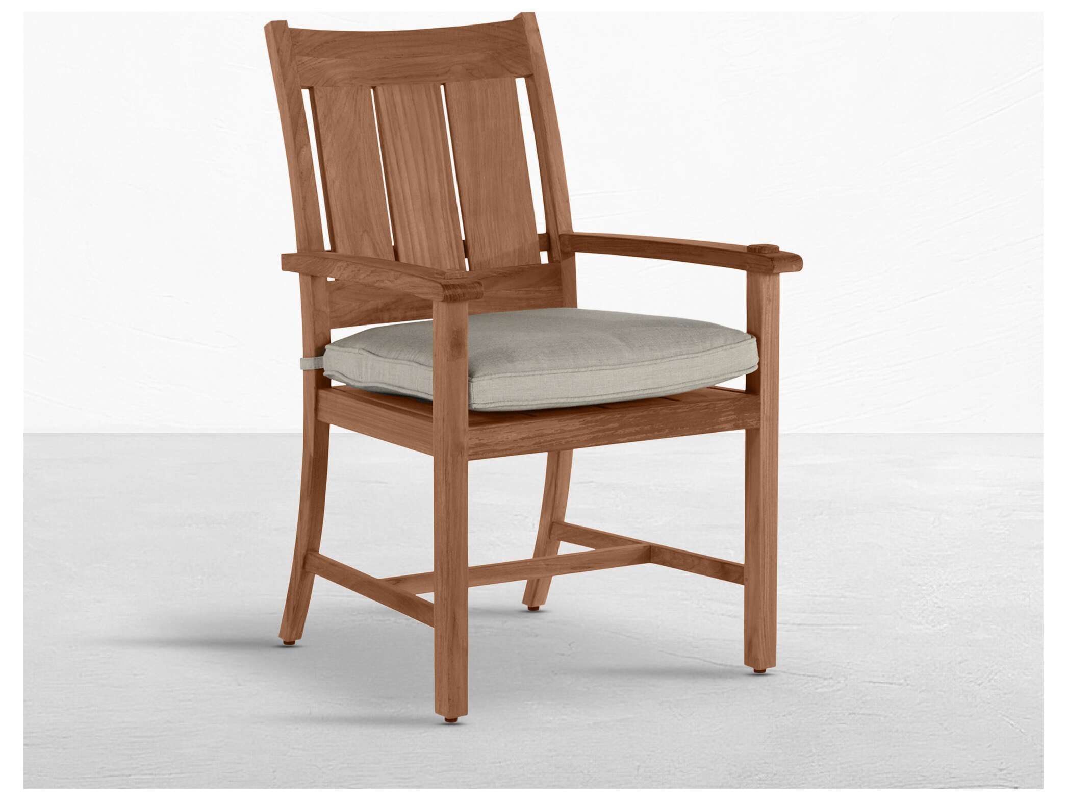 Summer Classics Croquet Teak Quick Ship Cushion Dining Chair