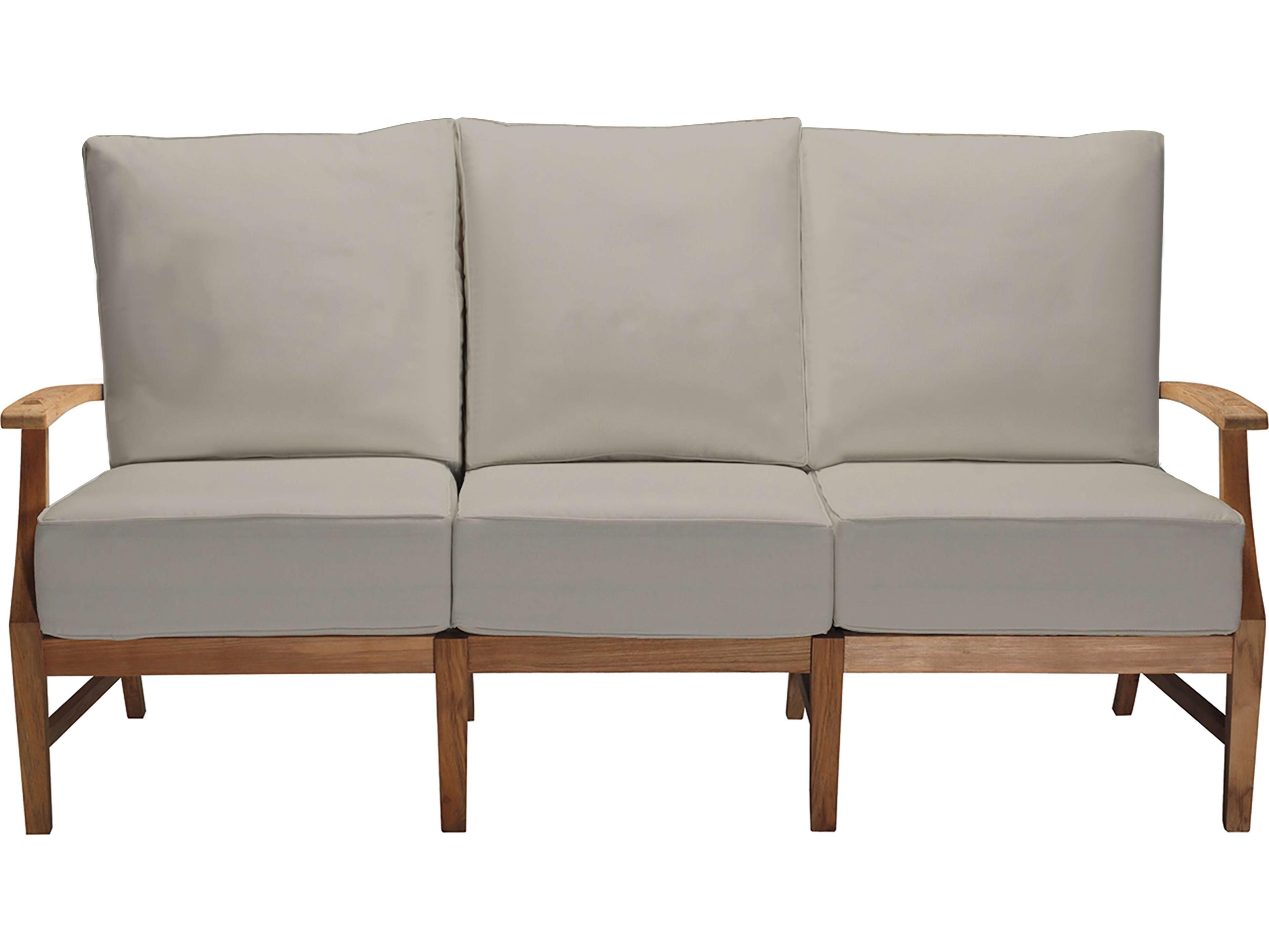 Summer Classics Croquet Teak Quick Ship Cushion Sofa