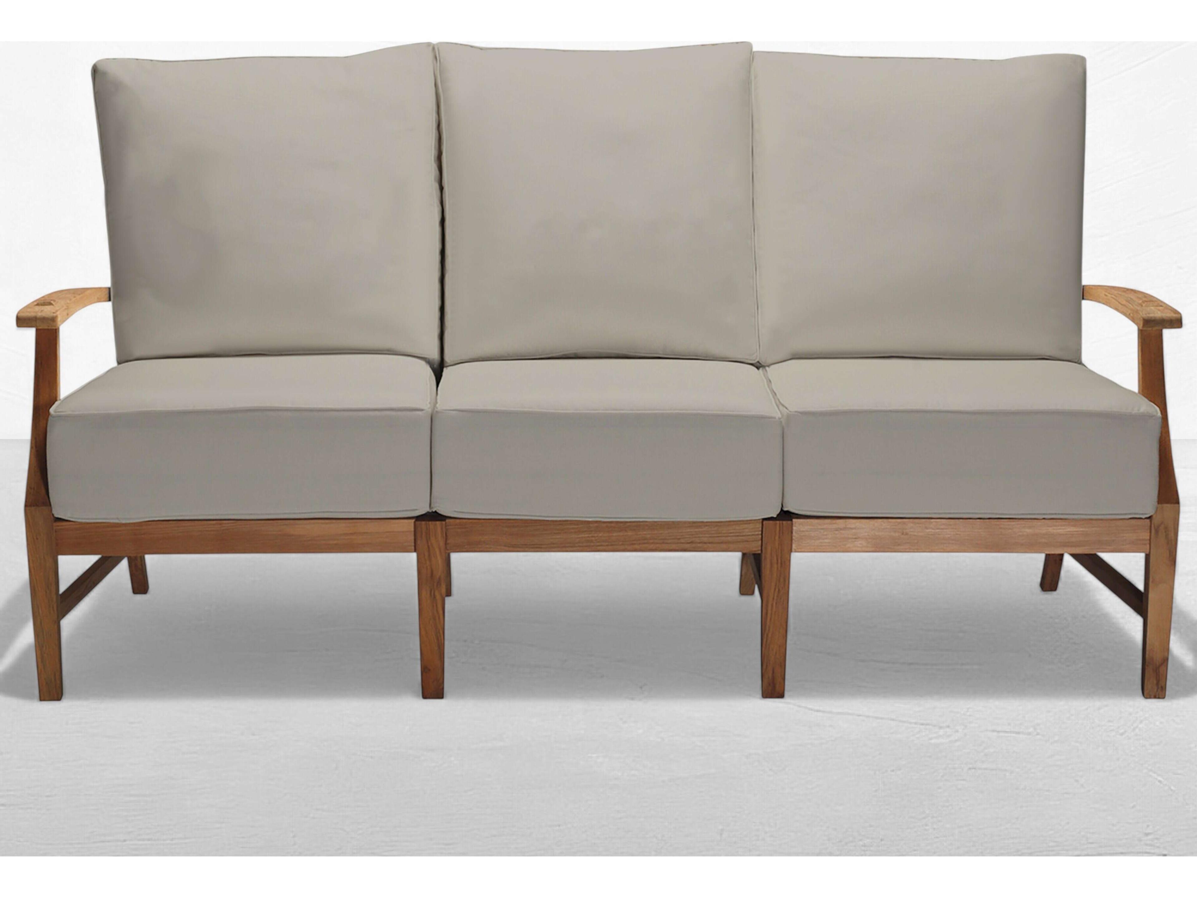 Summer Classics Croquet Teak Quick Ship Cushion Sofa