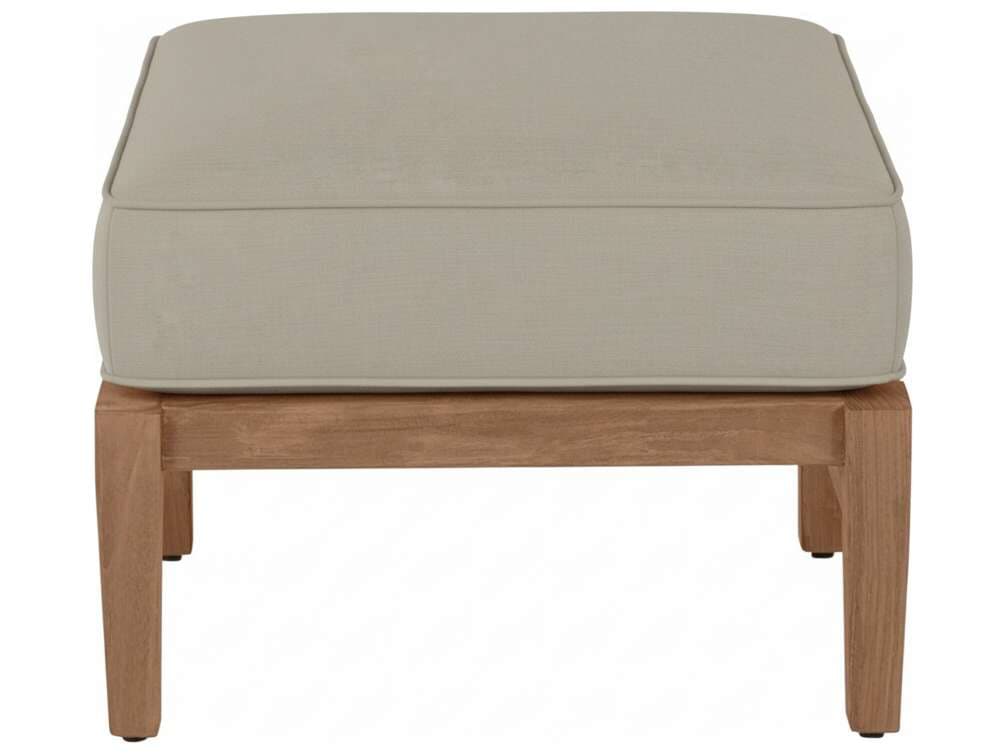 Summer Classics Croquet Teak Quick Ship Cushion Ottoman