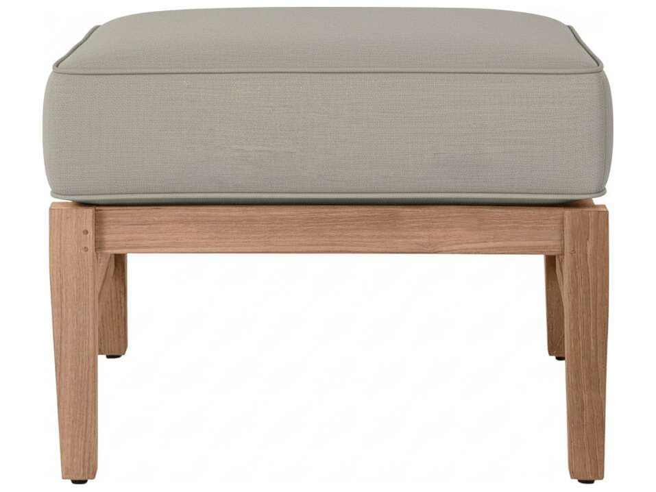 Summer Classics Croquet Teak Quick Ship Cushion Ottoman