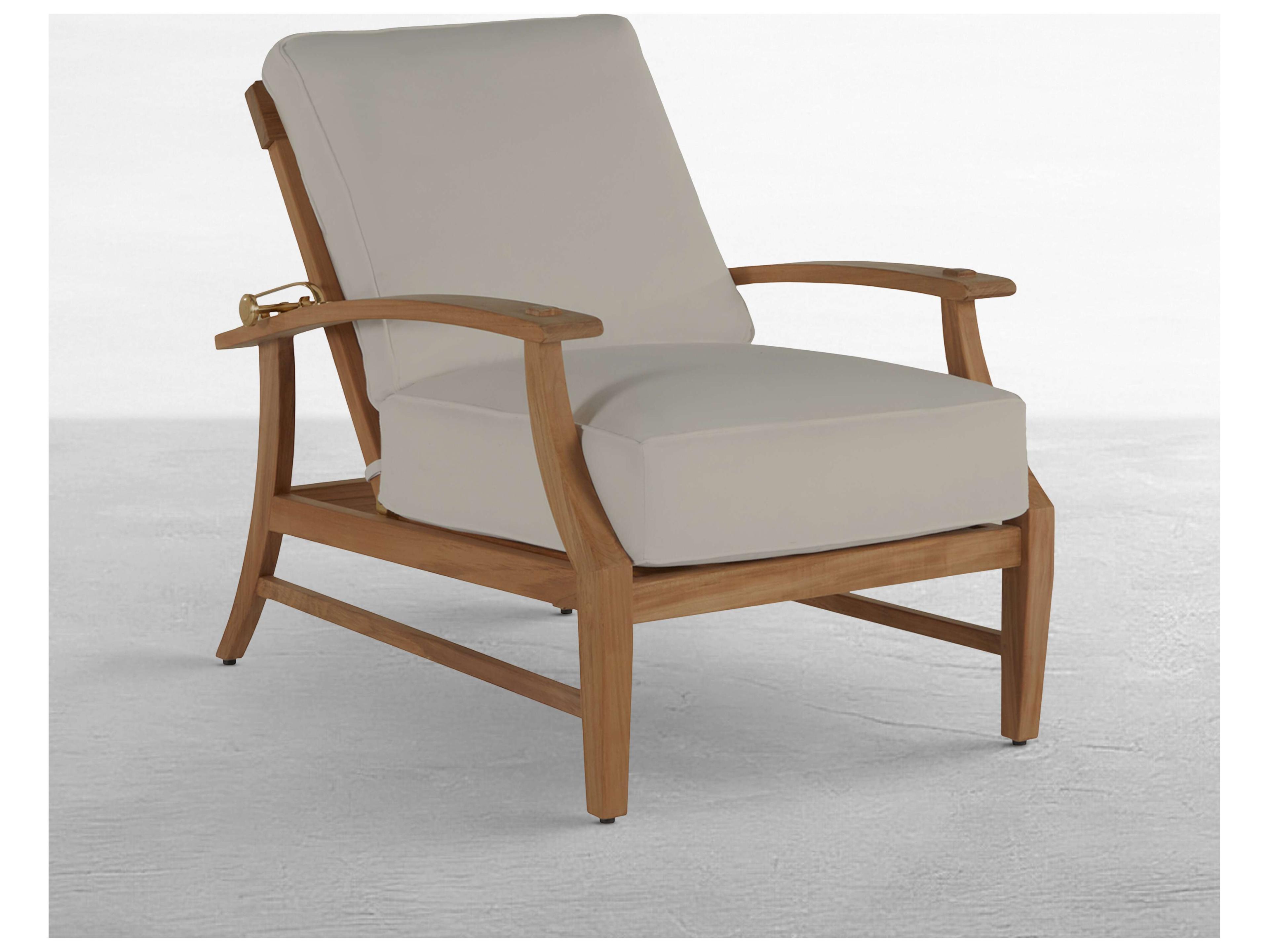 Summer Classics Croquet Teak Quick Ship Cushion Lounge Chair