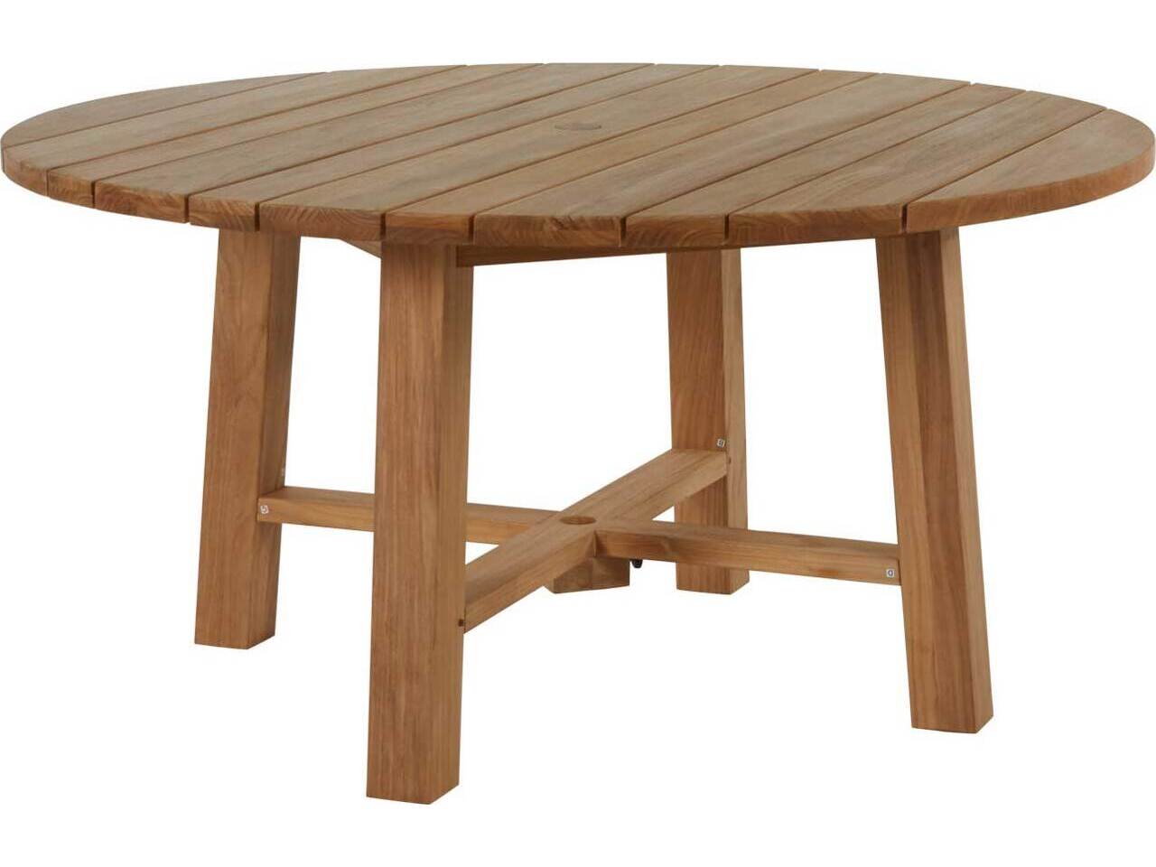 Summer Classics Paige Teak Natural Round Outdoor Patio Dining Table