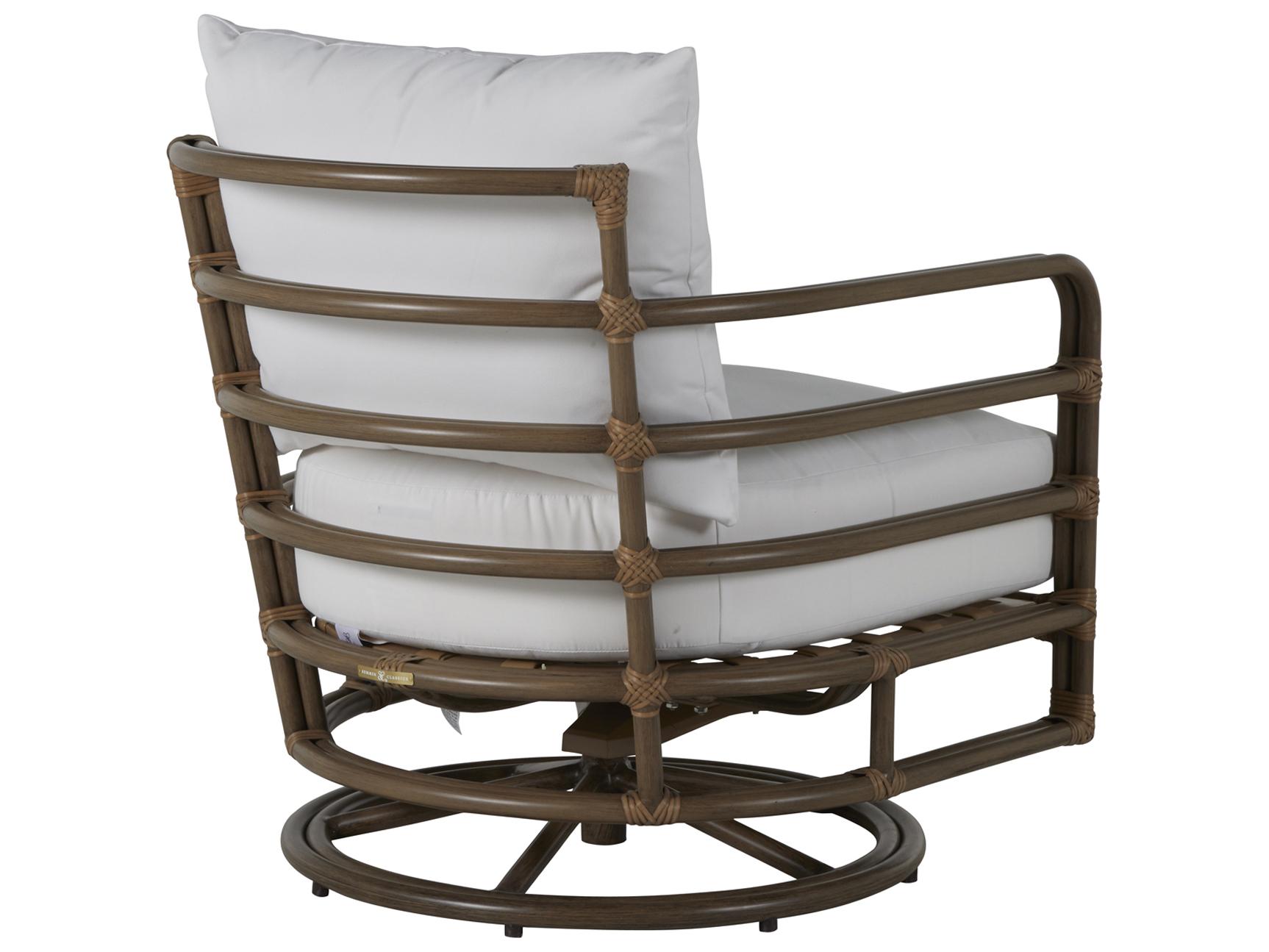 Summer Classics Malibu Aluminum Burlap Oak Swivel Rocker Patio Lounge Chair