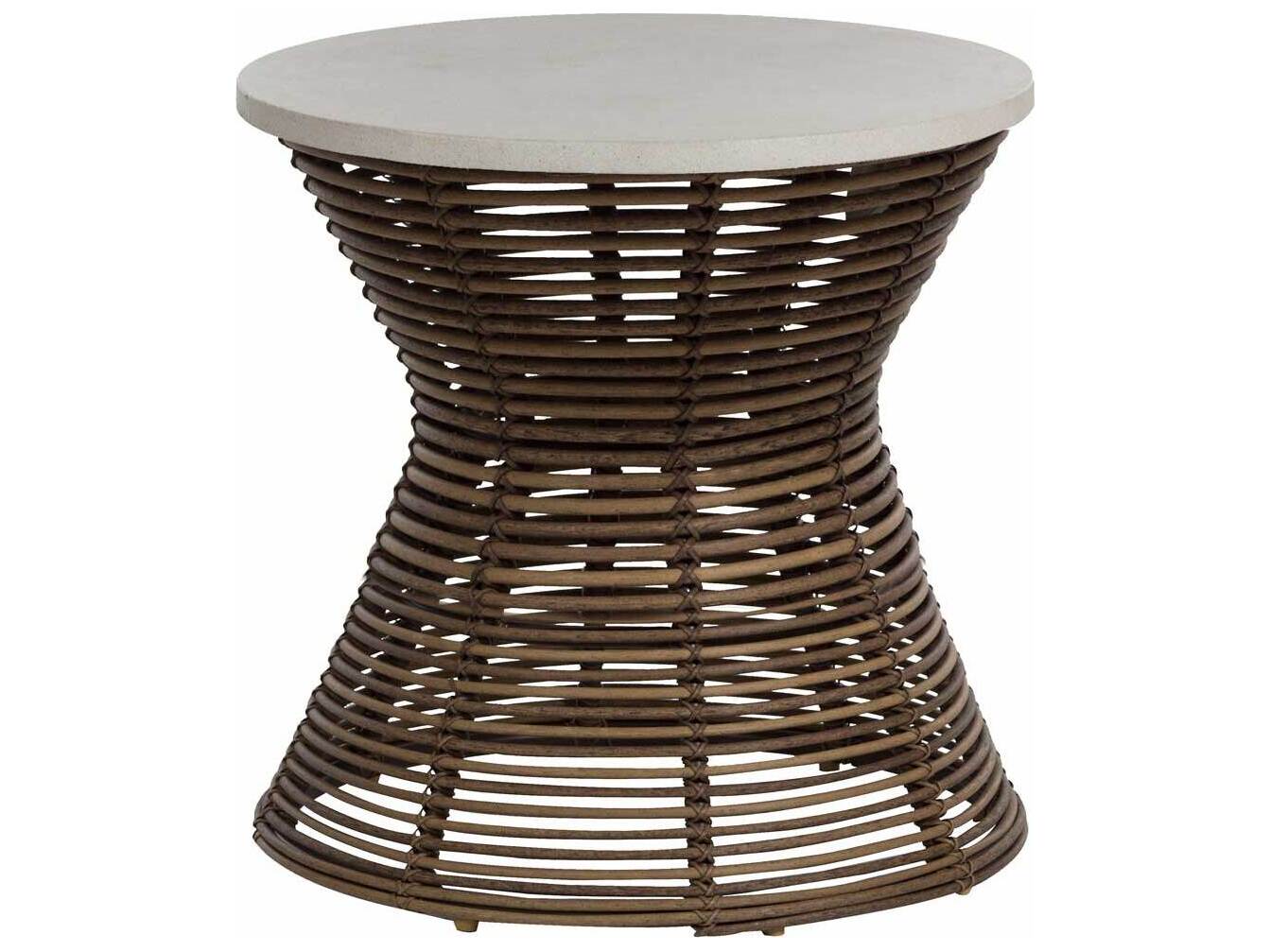Summer Classics Harris Wicker Round Outdoor End Table