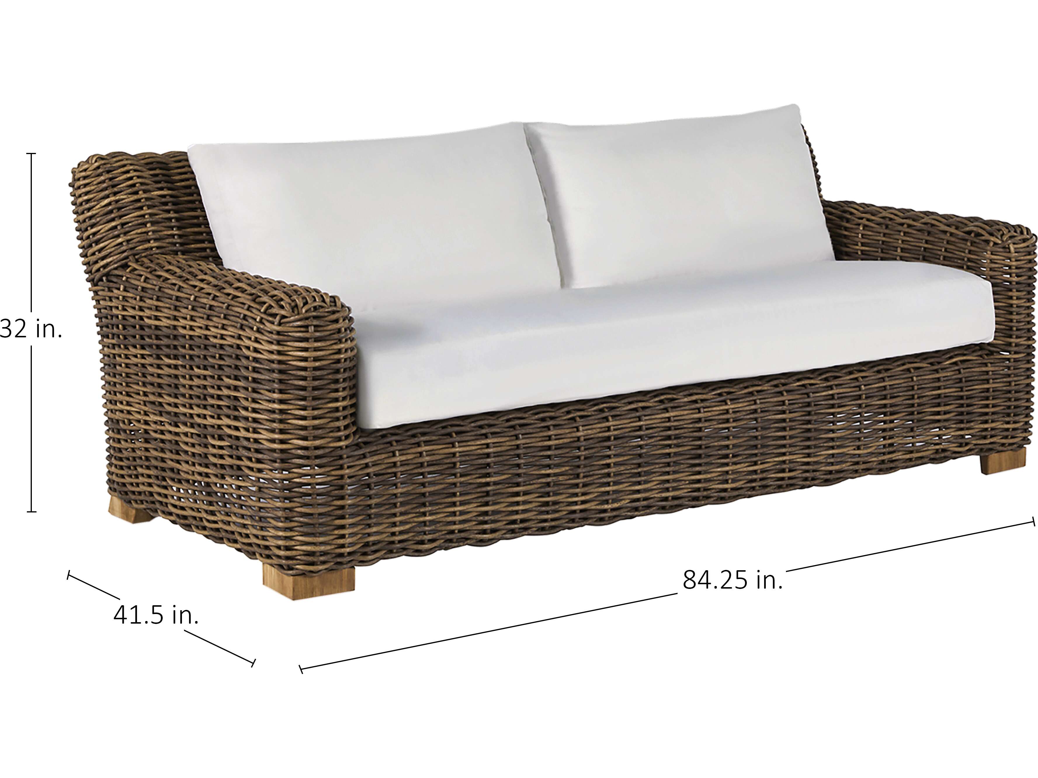 Summer Classics Montauk Quick Ship Resin Cushion Sofa