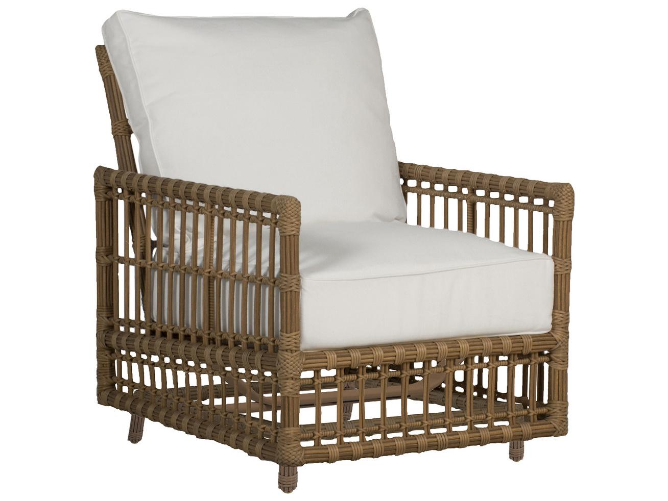 Summer Classics Newport Wicker Spring Outdoor Lounge Chair