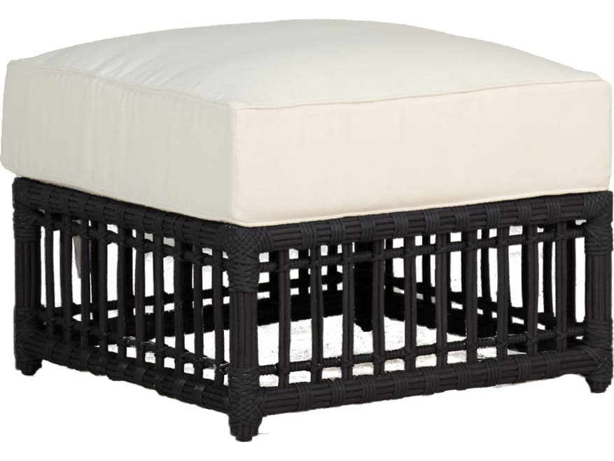 Summer Classics Newport Wicker Outdoor Ottoman