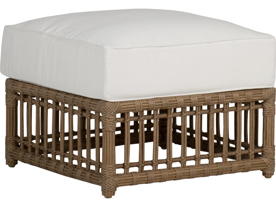 Summer Classics Newport Wicker Outdoor Ottoman