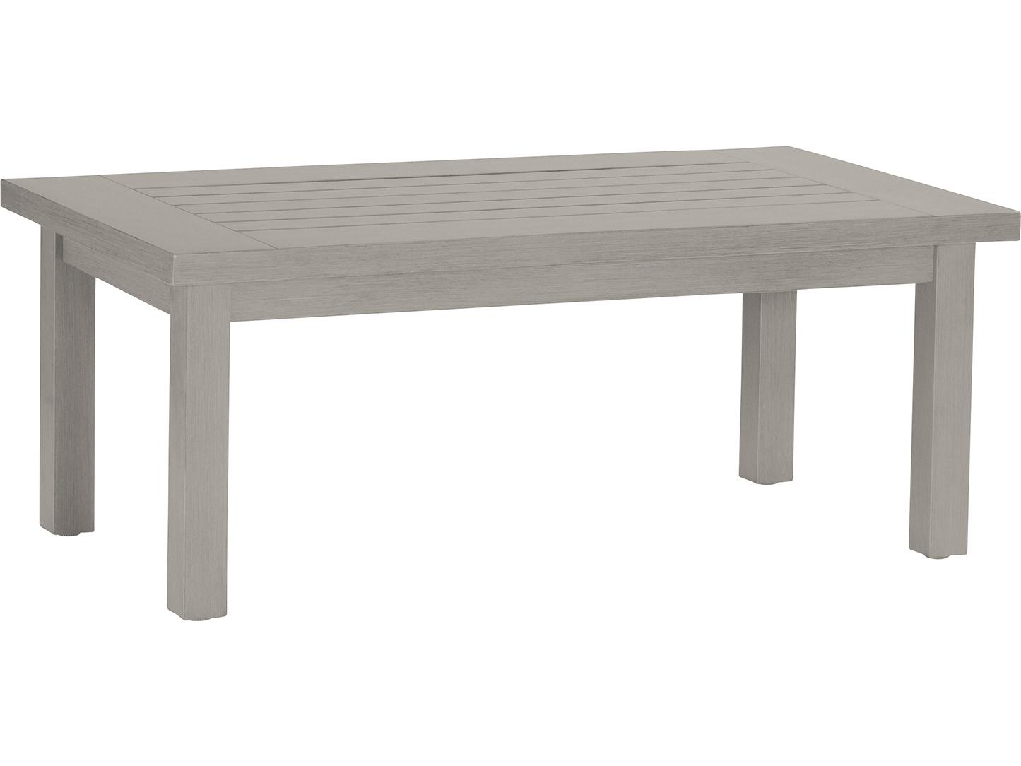 Summer Classics Club Aluminum Rectangular Outdoor Patio Coffee Table