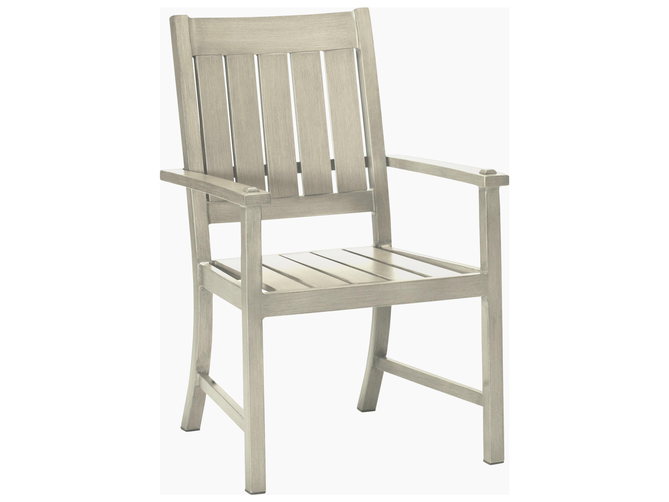 Summer Classics Croquet Aluminum Dining Arm Chair with Cushion