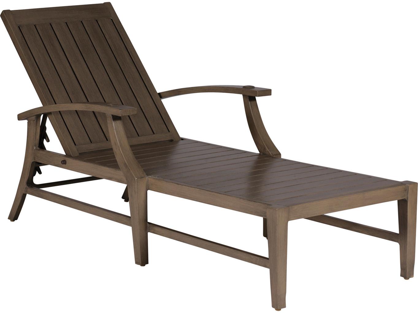 Summer Classics Croquet Aluminum Outdoor Patio Chaise Lounge with Cushion