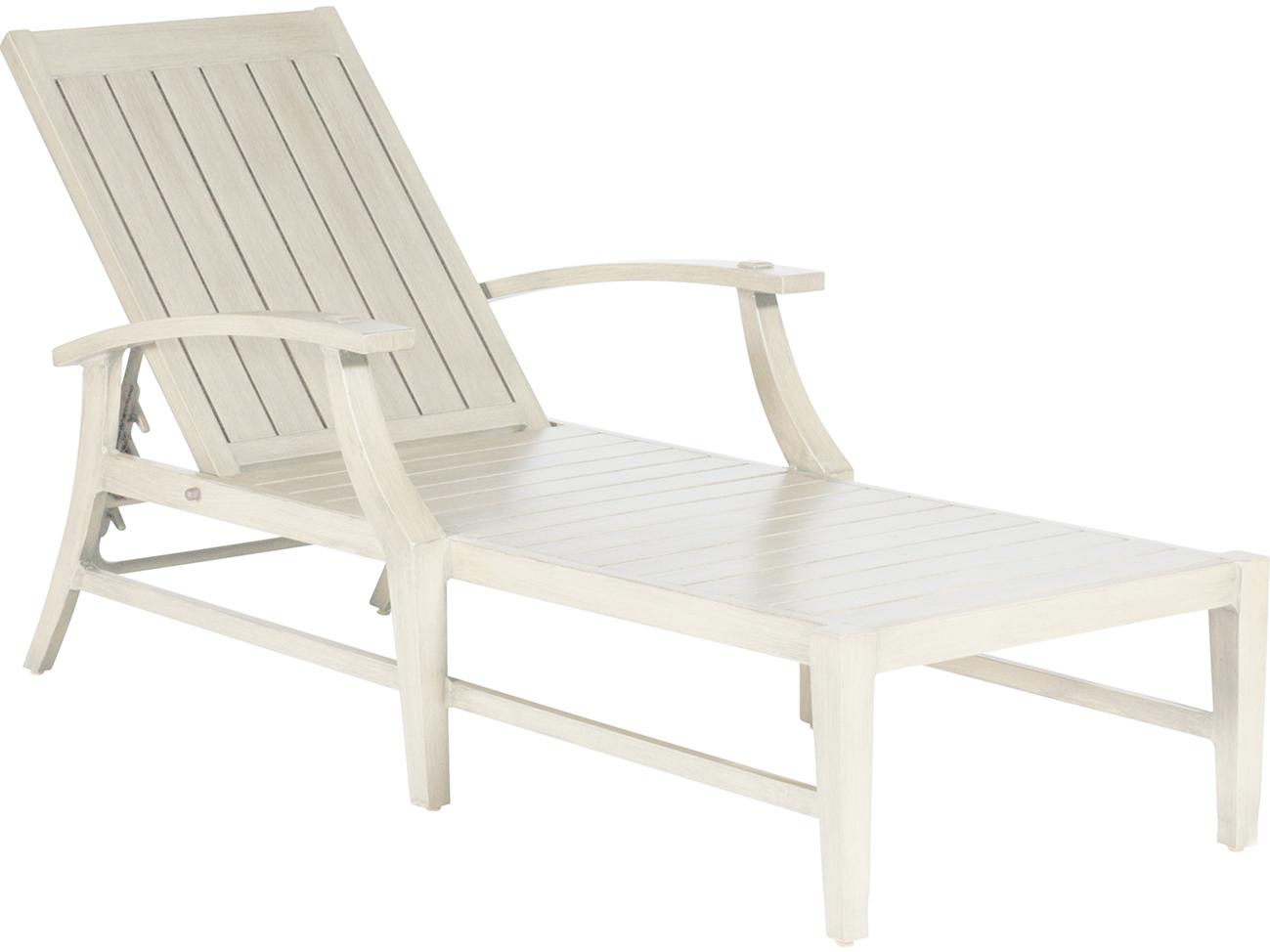 Summer Classics Croquet Aluminum Outdoor Patio Chaise Lounge with Cushion