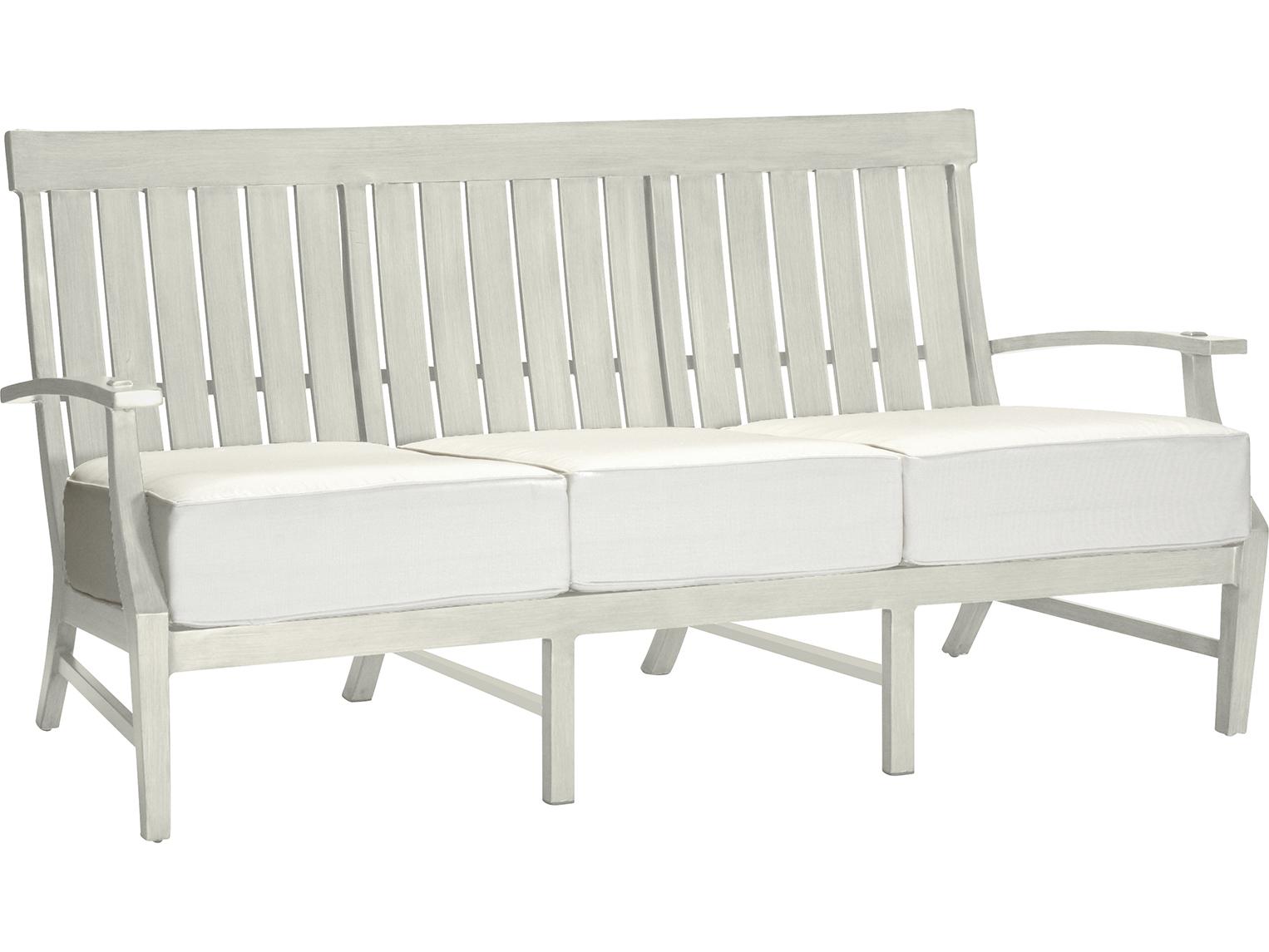 Summer Classics Croquet Aluminum Outdoor Patio Sofa with Cushion