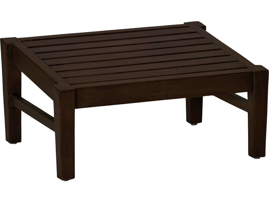 Summer Classics Croquet Aluminum Outdoor Patio Ottoman with Cushion