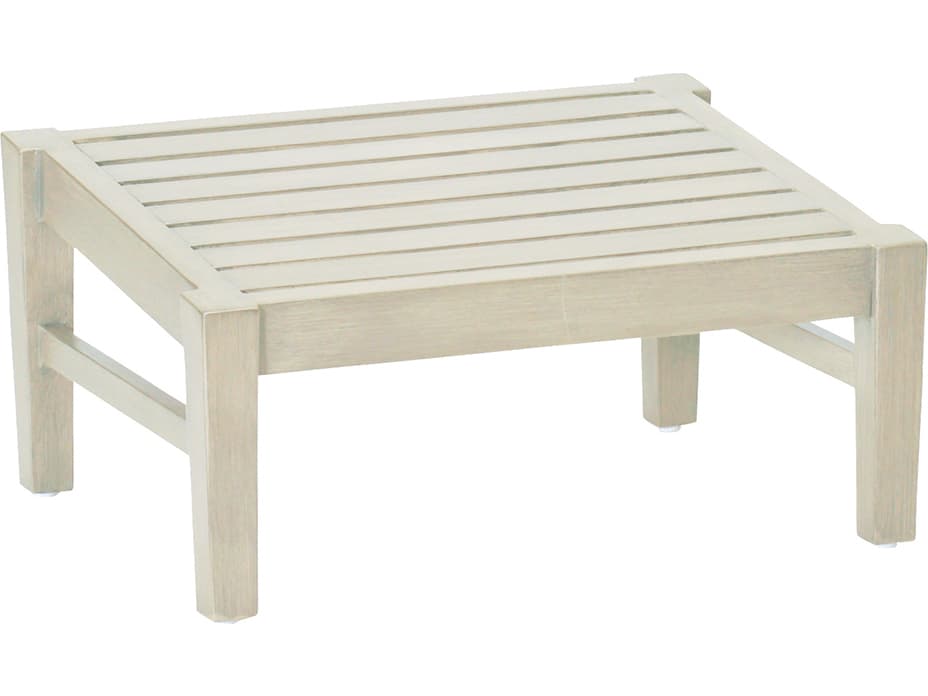 Summer Classics Croquet Aluminum Outdoor Patio Ottoman with Cushion