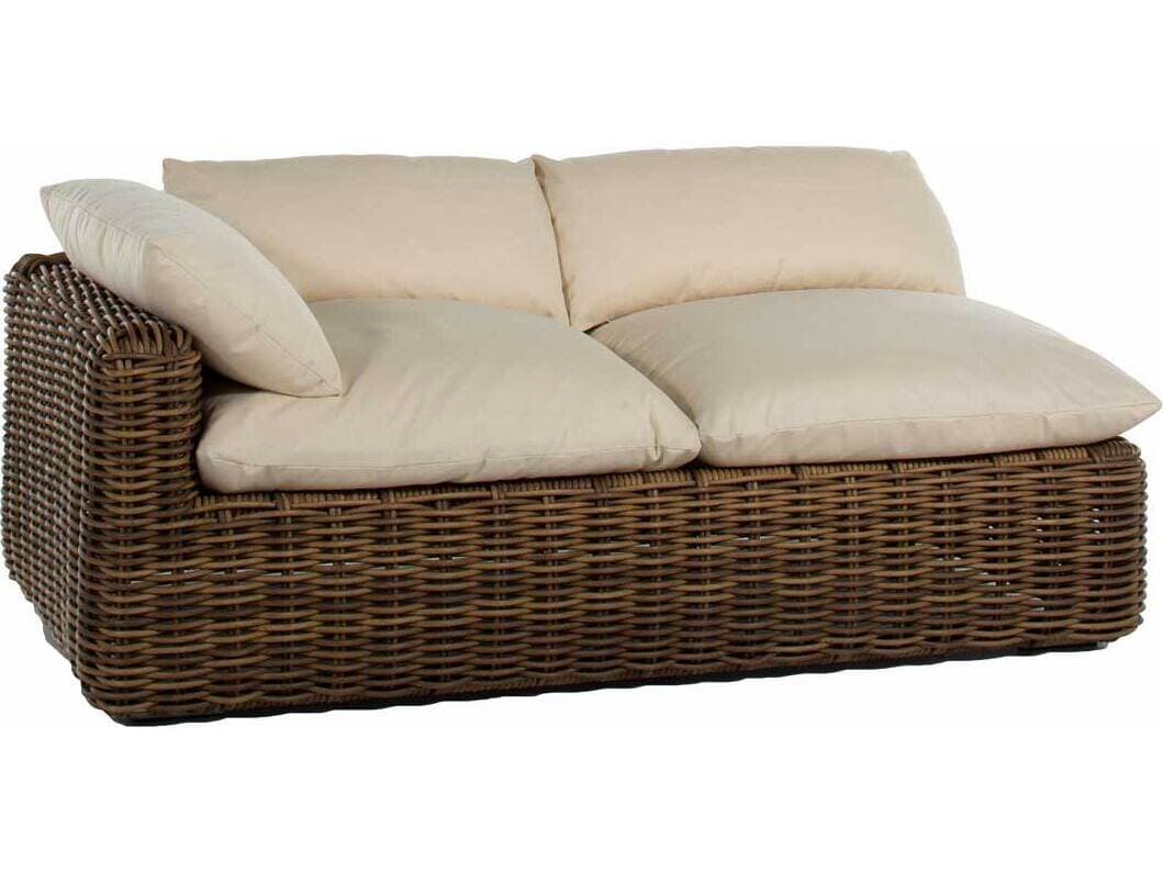 Summer Classics Montecito Wicker Left Arm Facing Patio Loveseat