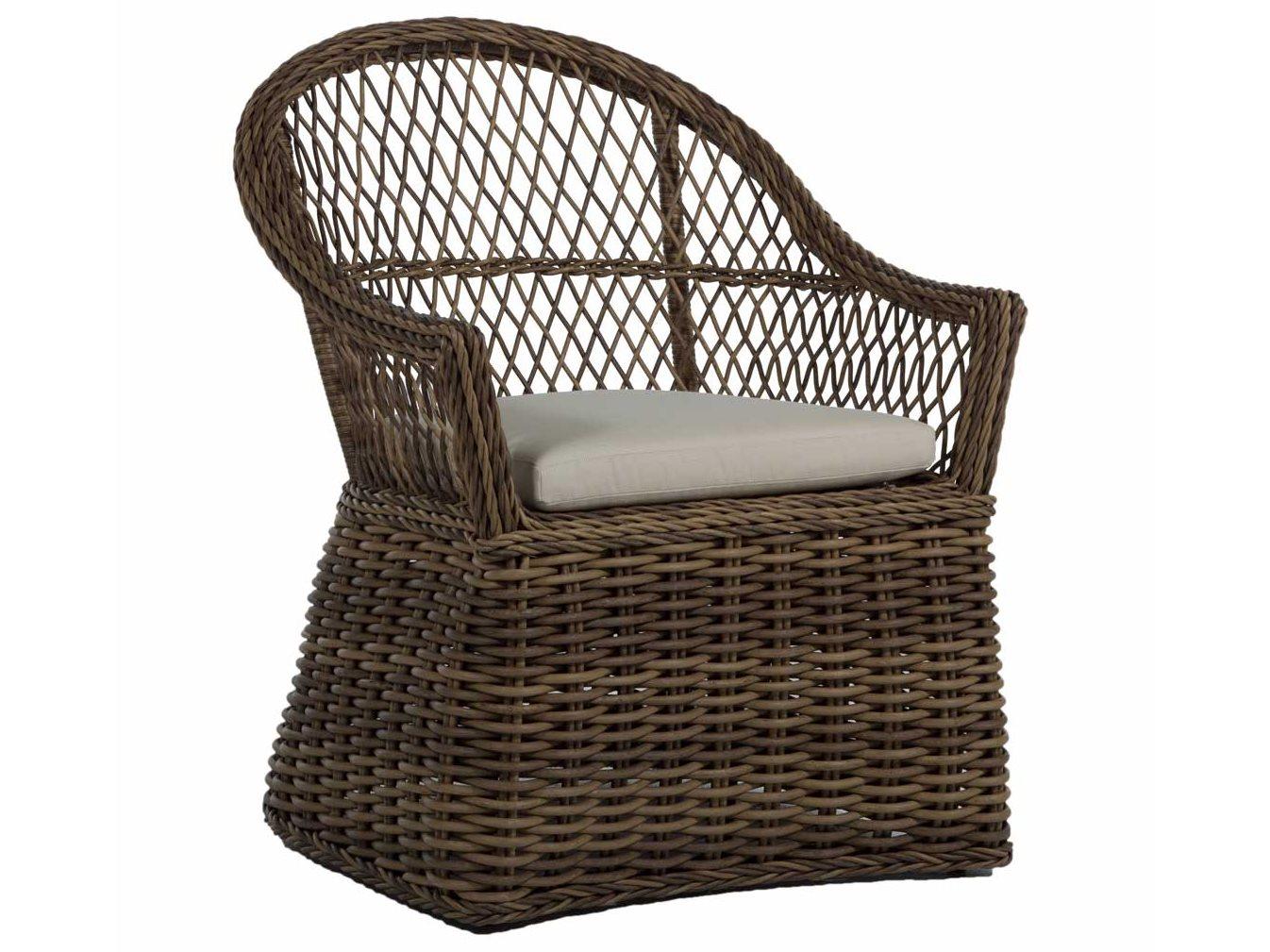 Summer Classics Soho Wicker Outdoor Patio Dining Arm Chair
