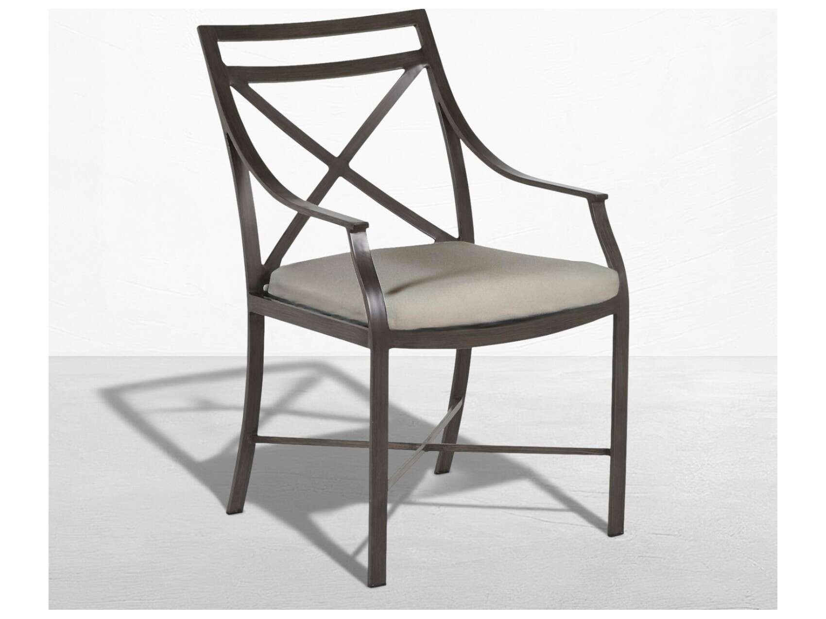 Summer Classics Monaco Quick Ship Wrought Aluminum Cushion Dining Chair