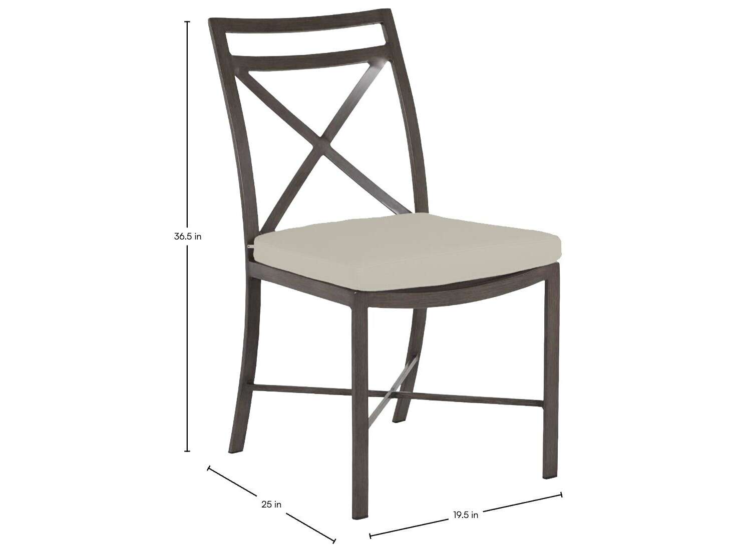 Summer Classics Monaco Quick Ship Wrought Aluminum Cushion Dining Chair