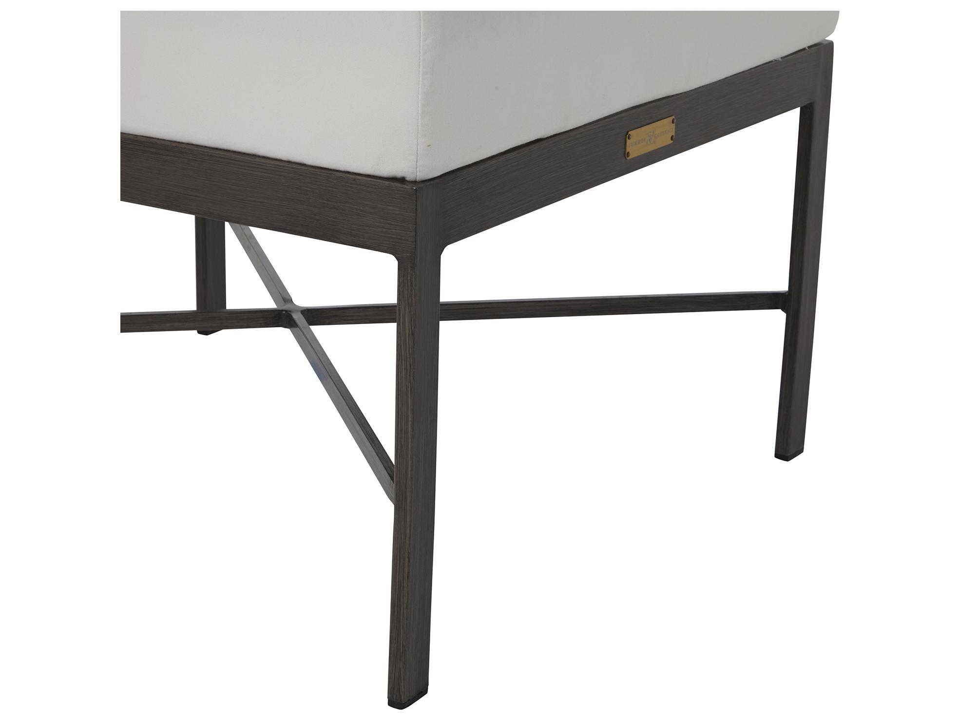 Summer Classics Monaco Aluminum Outdoor Patio Ottoman