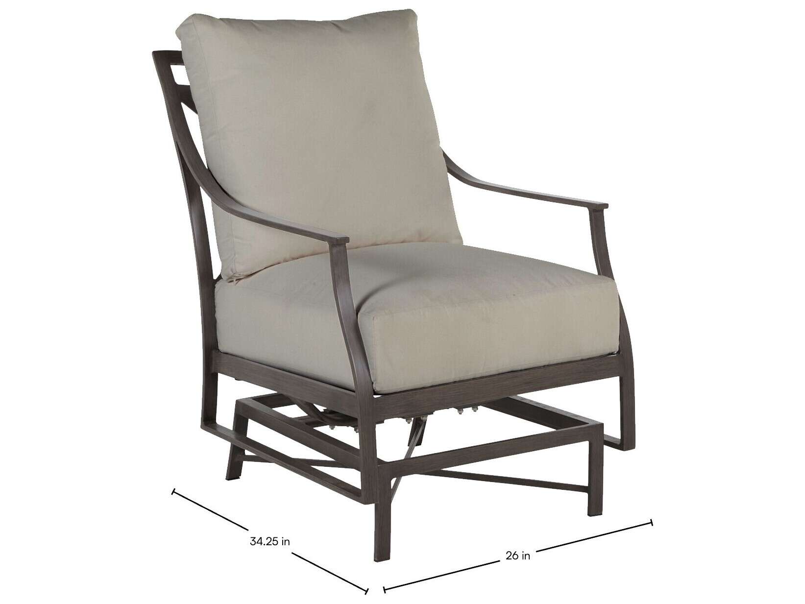 Summer Classics Monaco Quick Ship Wrought Aluminum Cushion Lounge Chair