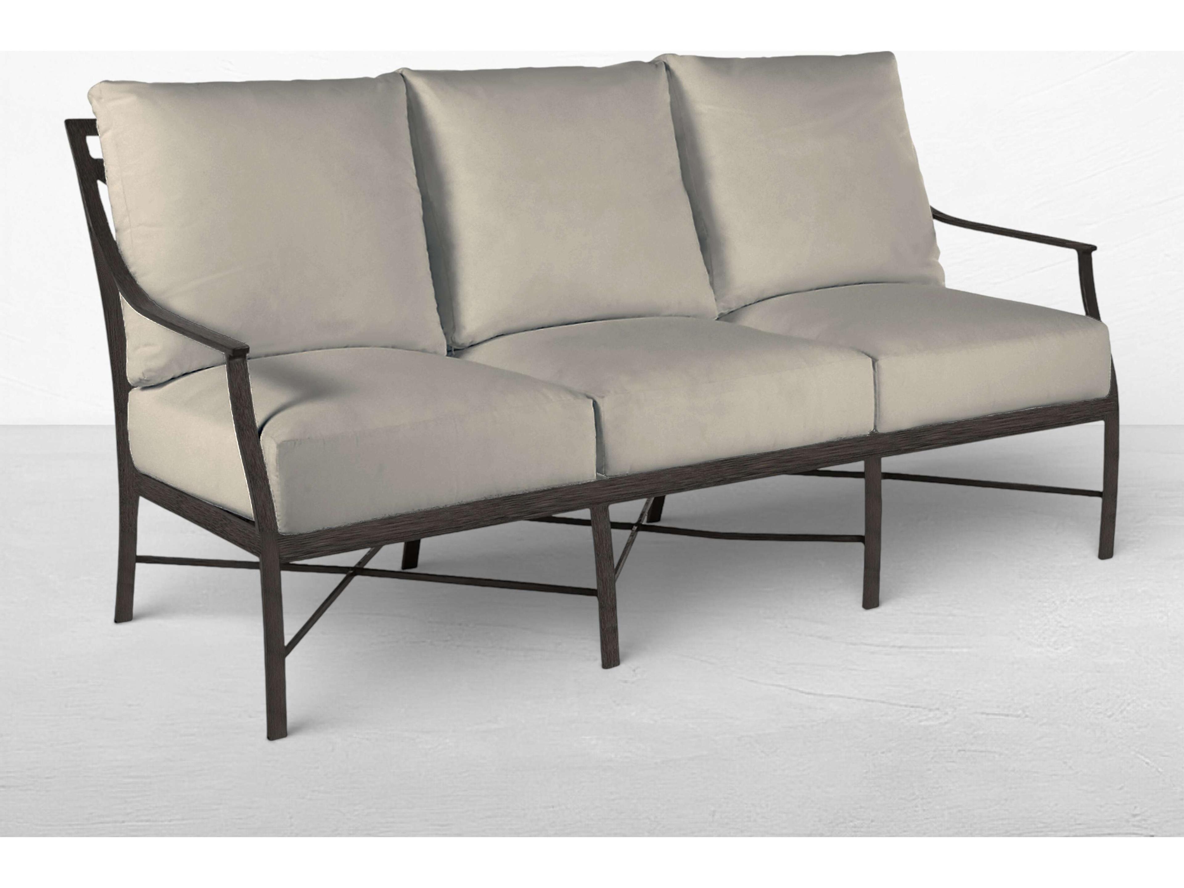 Summer Classics Monaco Quick Ship Wrought Aluminum Cushion Sofa