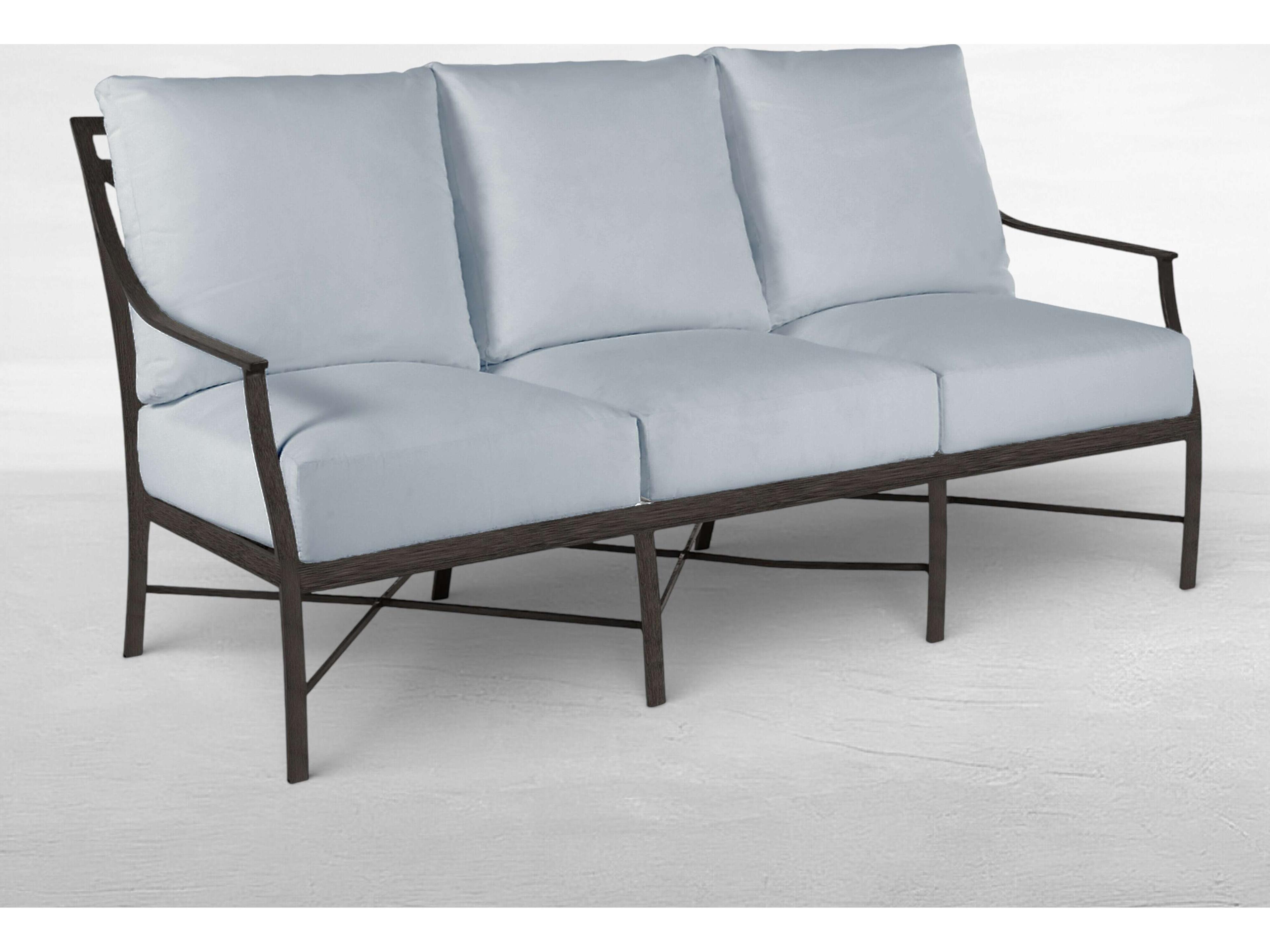 Summer Classics Monaco Quick Ship Wrought Aluminum Cushion Sofa